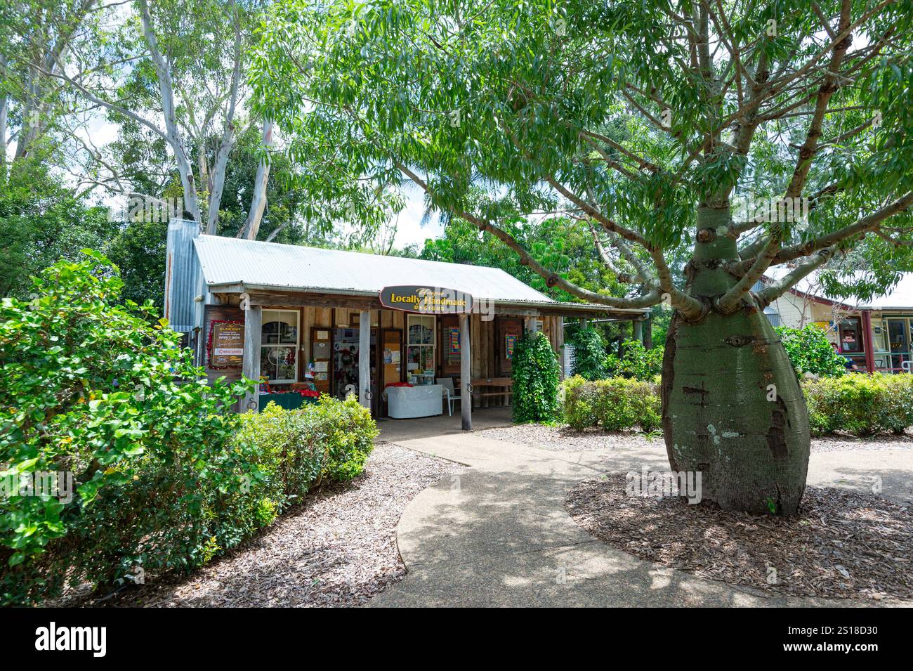 The Slab Hut Arts and Crafts, Stamford Village, Stamford Valley, Queensland, Queensland, Queensland, Queensland, Queensland, Australie Banque D'Images