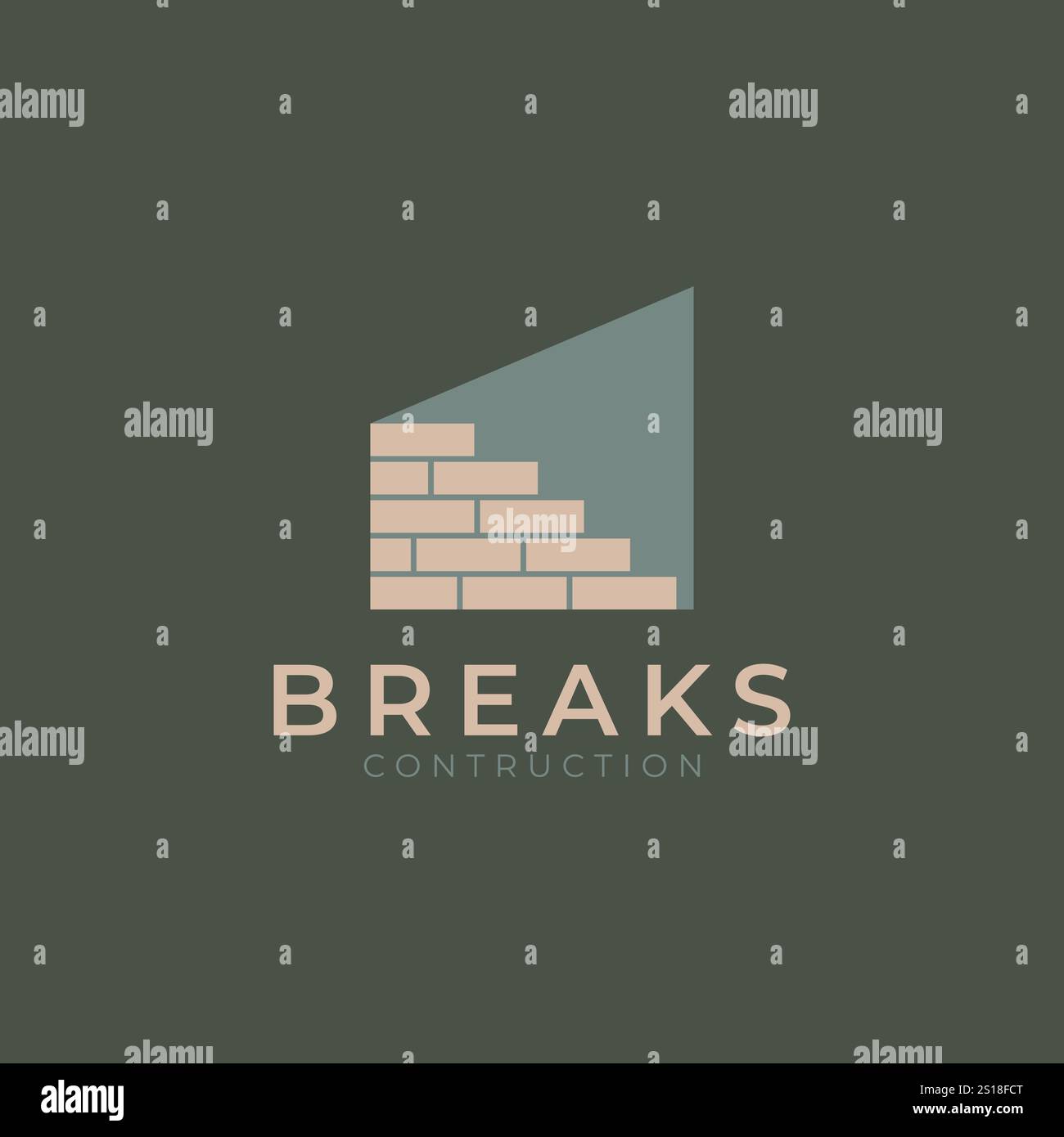 Conception de modèle de logo Brick Contruction Illustration de Vecteur