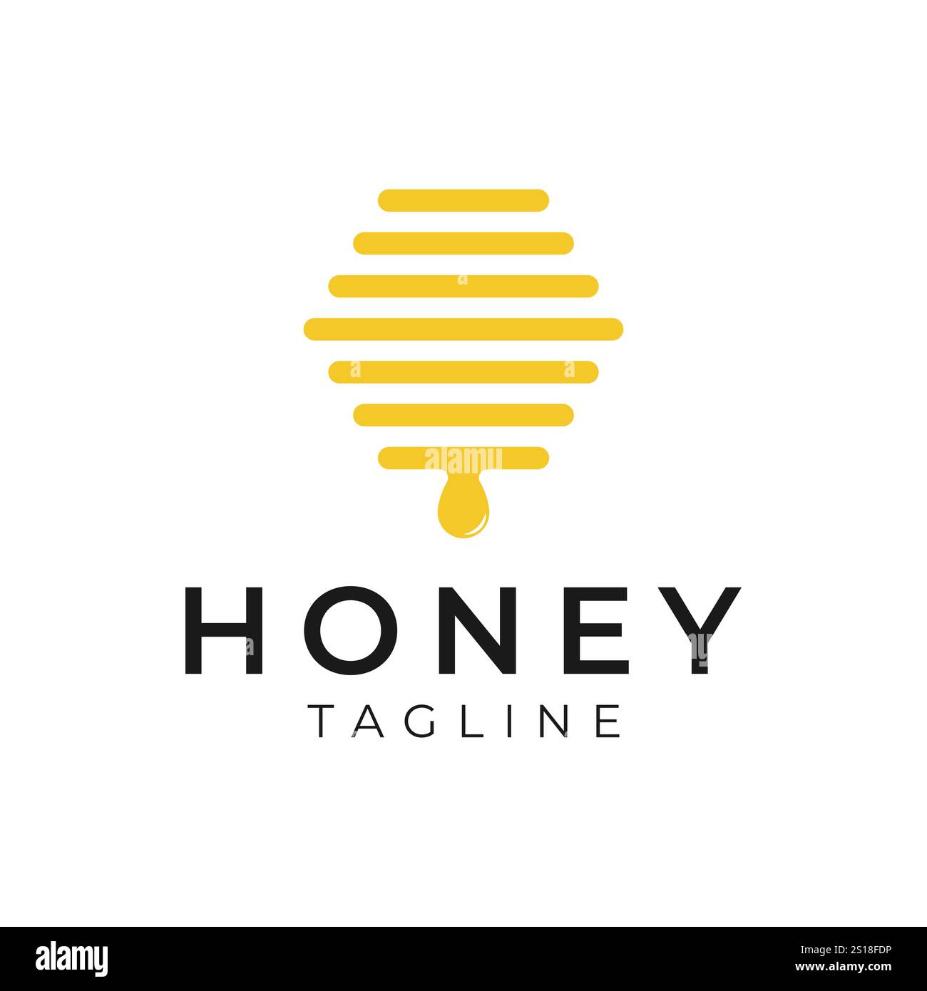 illustration de conception d'icône vectorielle de logo bee honey Illustration de Vecteur