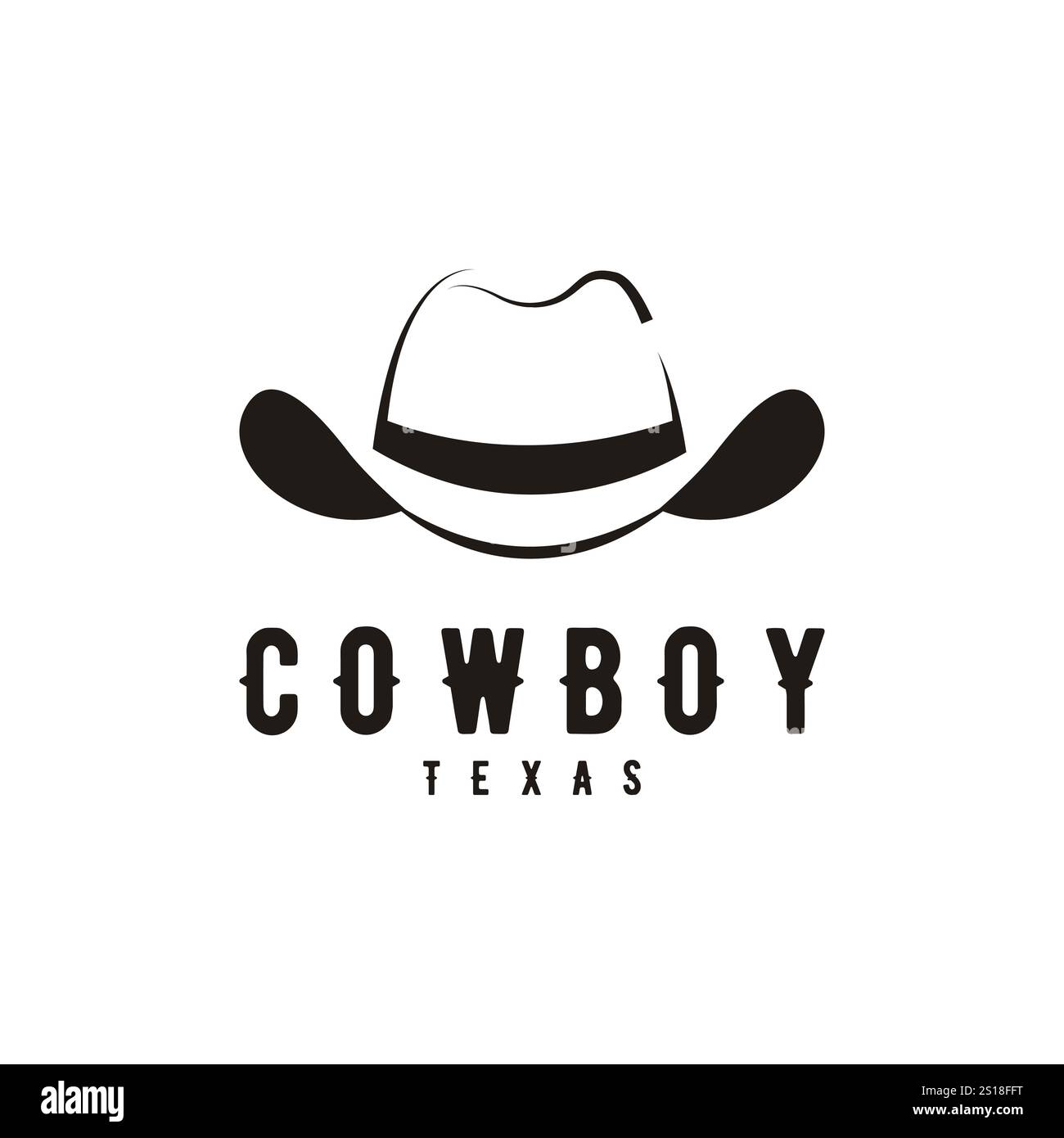logo de chapeau de cowboy logo vecteur clip art Illustration de Vecteur