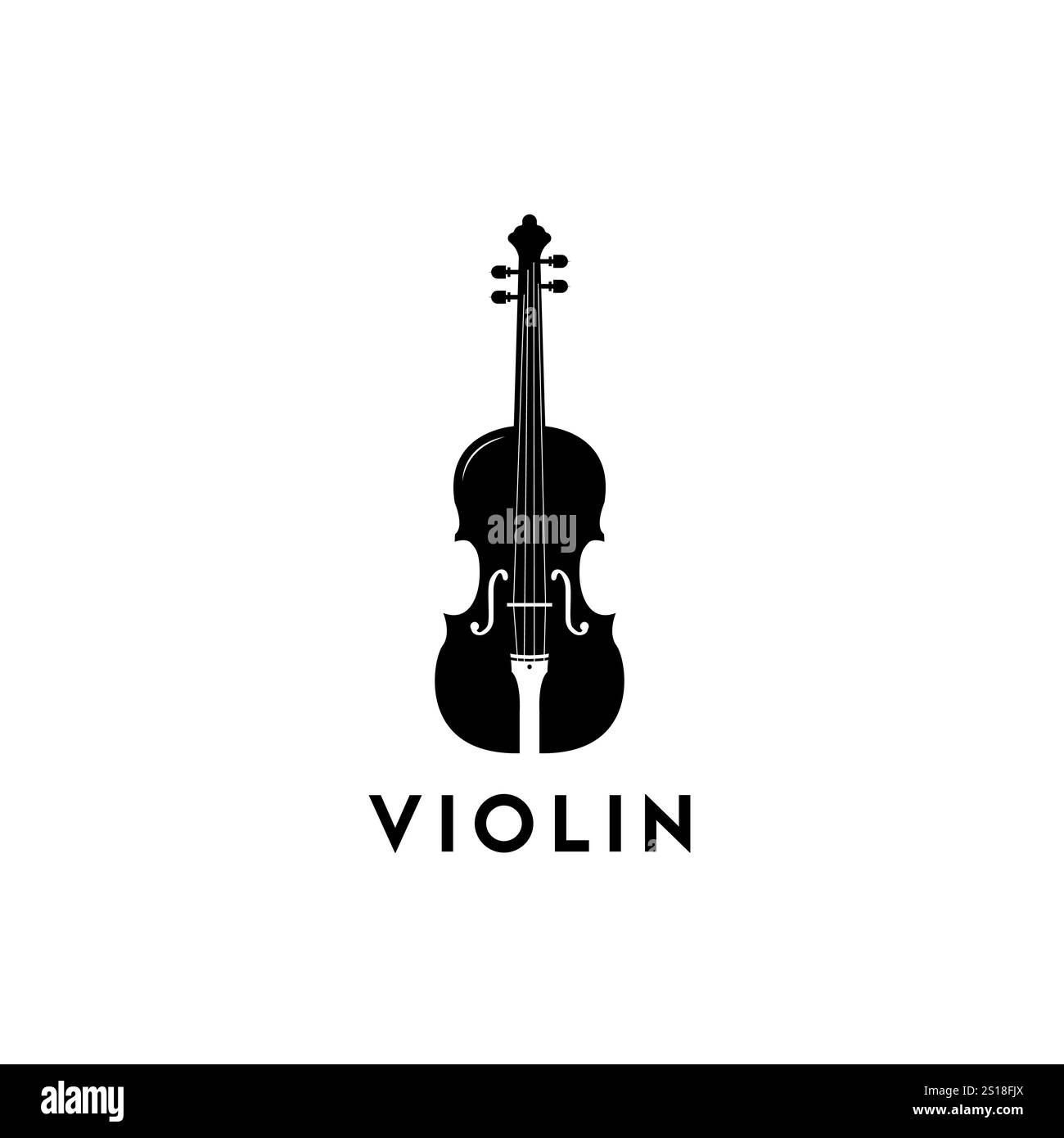 Icône violon. Poutres. Logo Music Shop. Emblème du magasin de musique. Instrument de musique. Illustration vectorielle Illustration de Vecteur