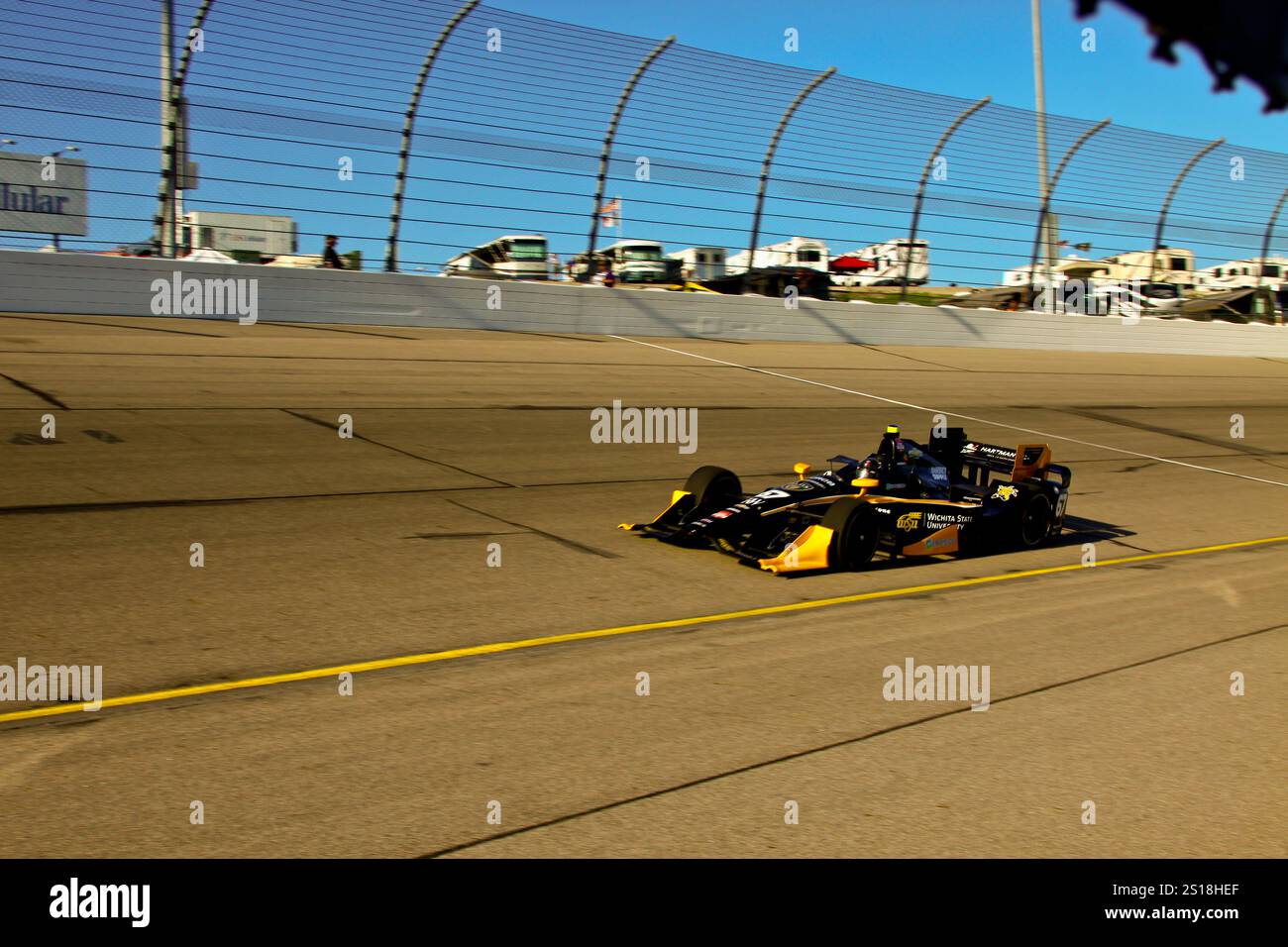 Newton, Iowa États-Unis - 17 juillet 2015 : Verizon IndyCar Series Iowa Corn Indy 300. 67 Josef Newgarden Hendersonville, Tennessee Wichita State University CFH RAC Banque D'Images