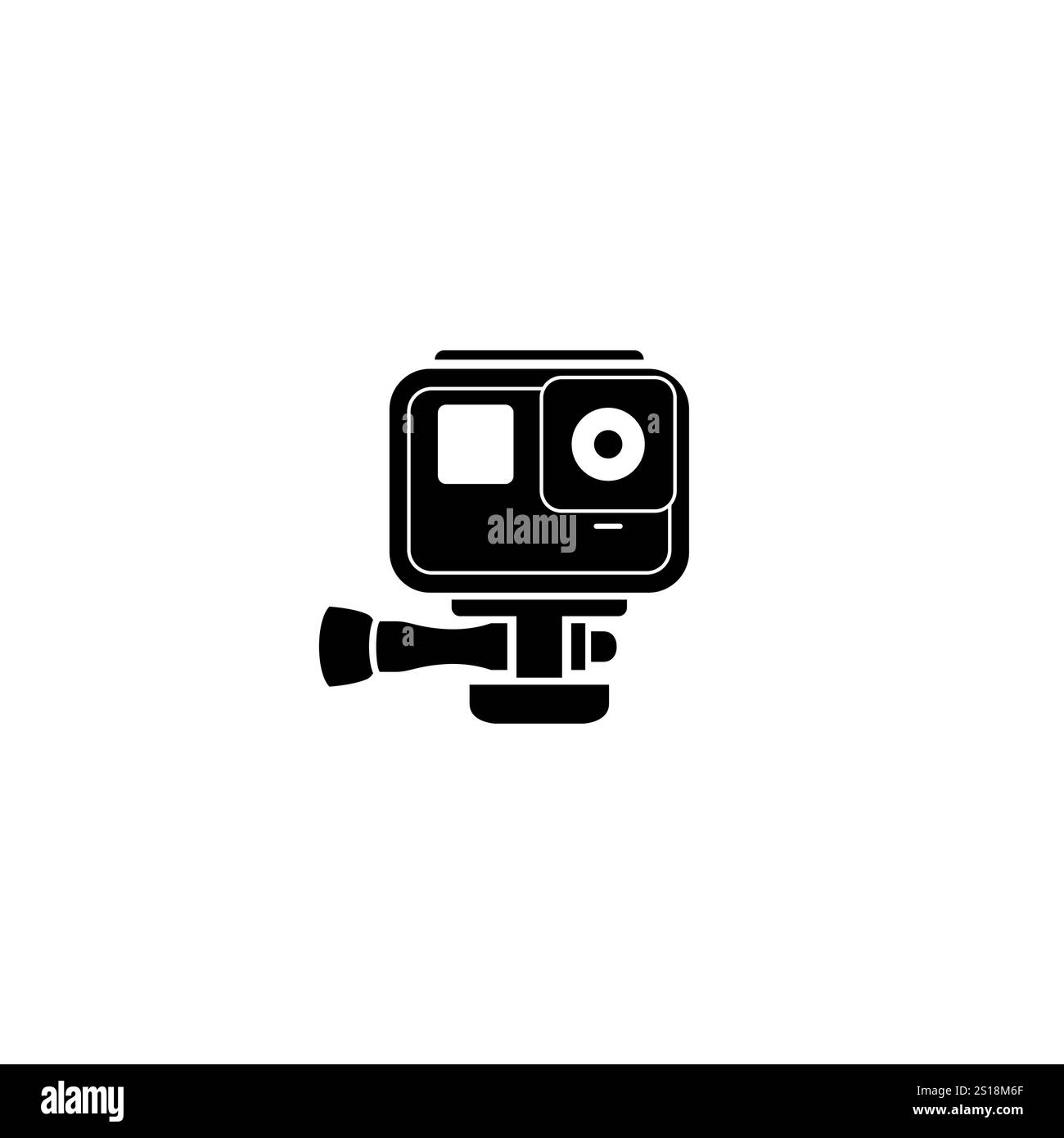 Vecteur de logo d'icône de caméra d'action. Caméra pour sports actifs. Caméra GoPro Illustration de Vecteur