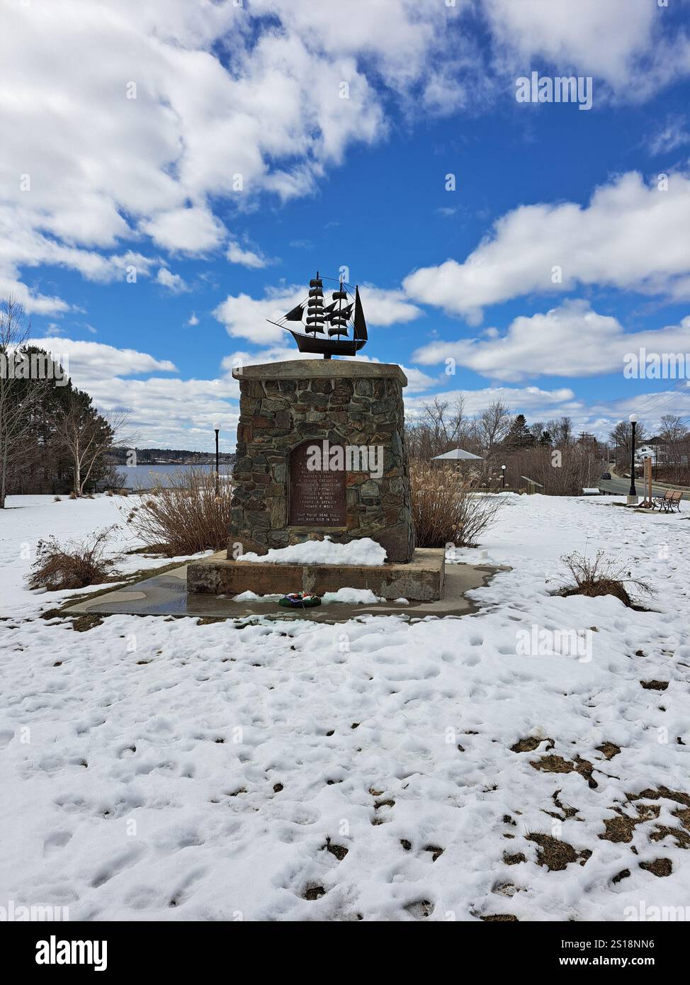 Mémorial de la seconde Guerre mondiale au parc Rankin à Miramichi, Nouveau-Brunswick, Canada Banque D'Images