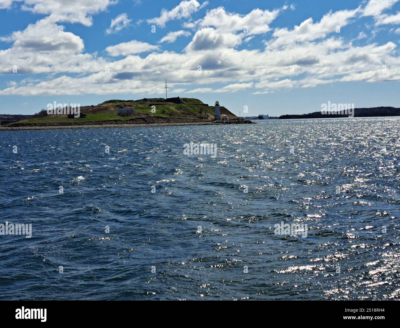 Île Georges prise de la promenade riveraine à Halifax, Nouvelle-Écosse, Canada Banque D'Images