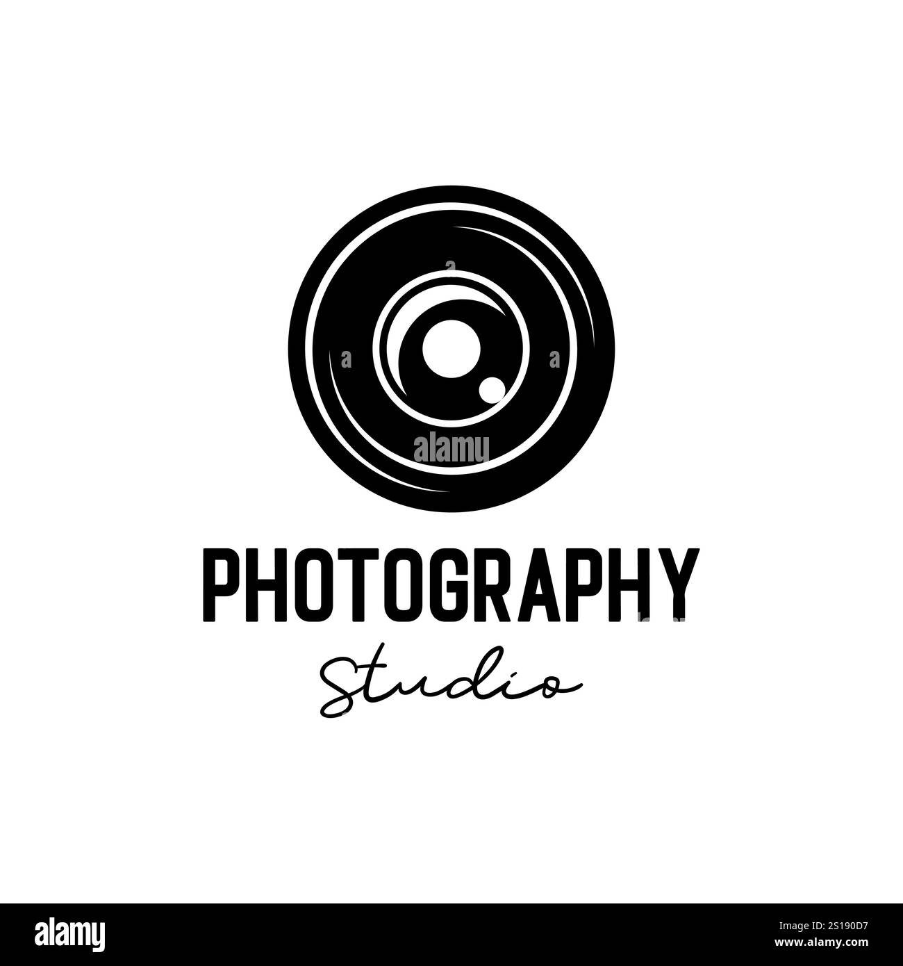 modèle vectoriel d'icône de concept de studio de photographie de caméra Illustration de Vecteur