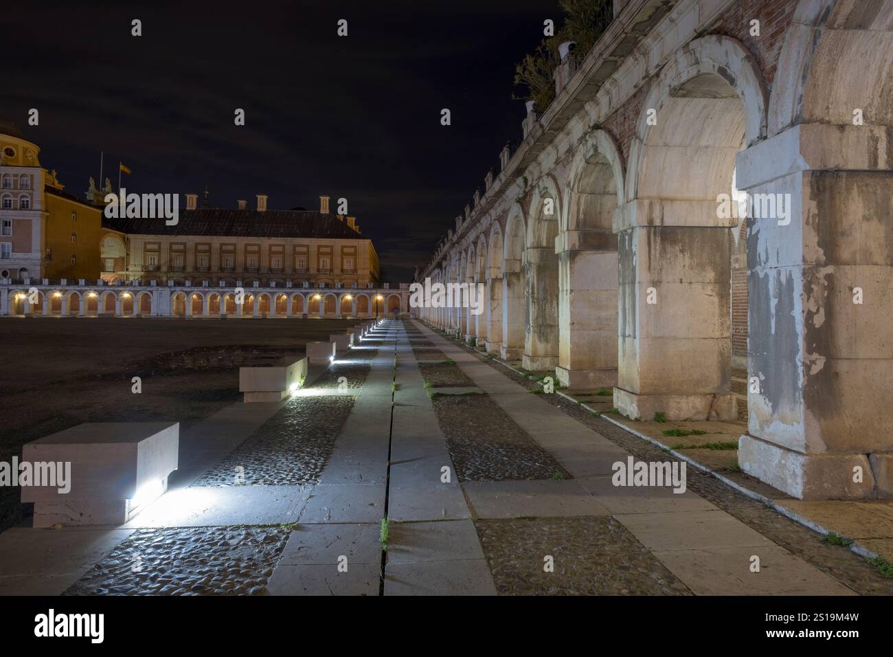 Aranjuez dans la nuit, Espagne Banque D'Images
