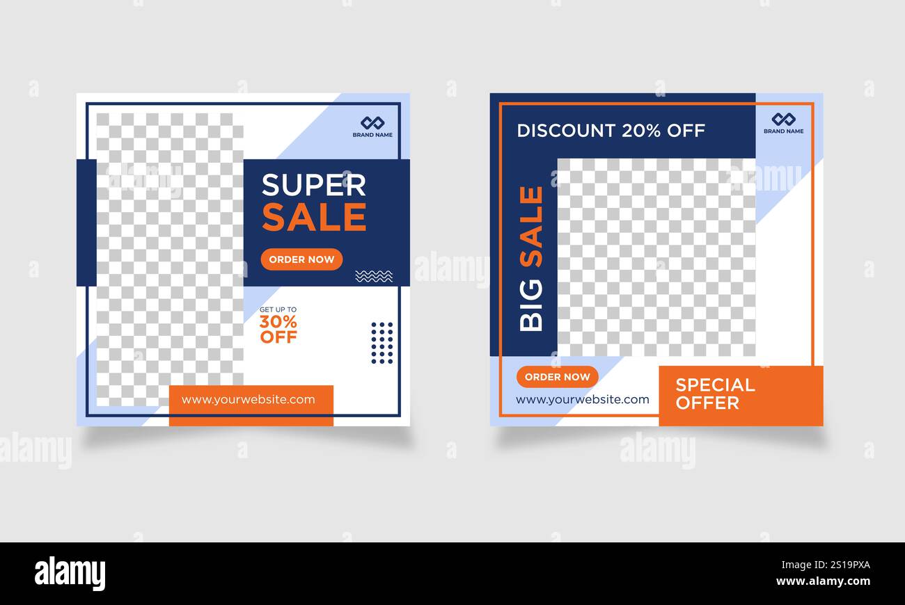 Modèle de conception de publication de médias sociaux de vente vecteur Premium Illustration de Vecteur