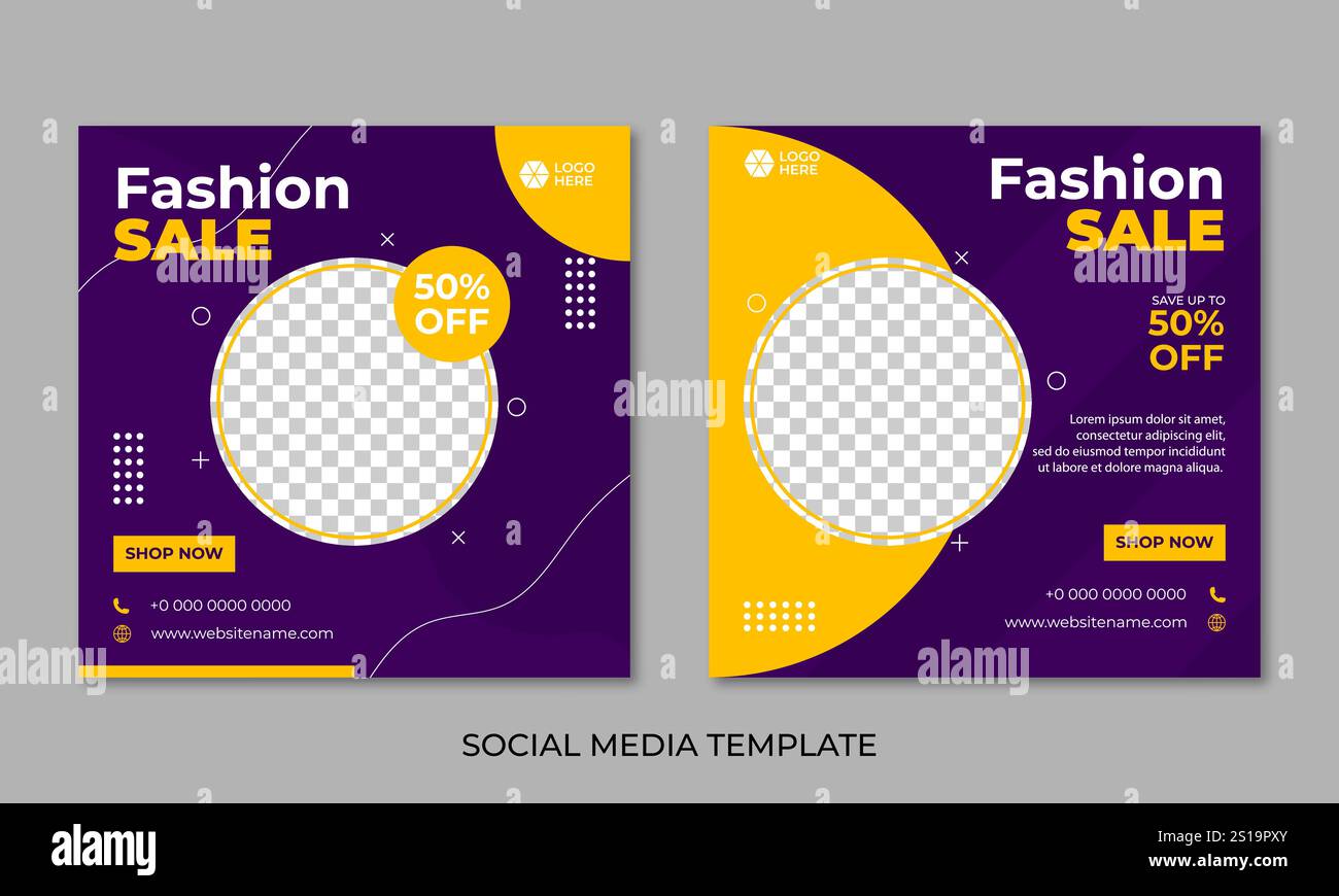 Modèle de conception de publication de médias sociaux de vente vecteur Premium Illustration de Vecteur