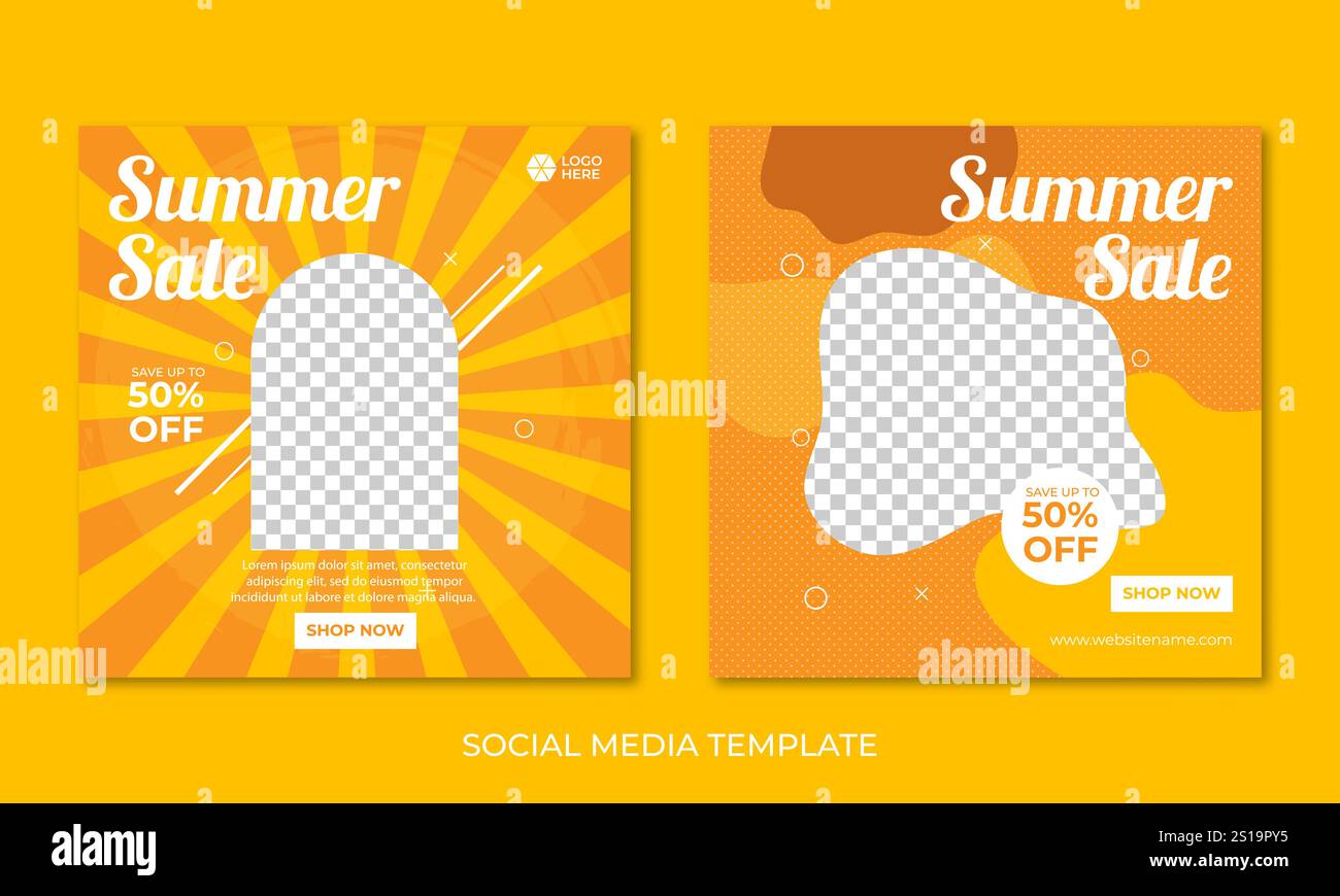 Modèle de conception de publication de médias sociaux de vente vecteur Premium Illustration de Vecteur