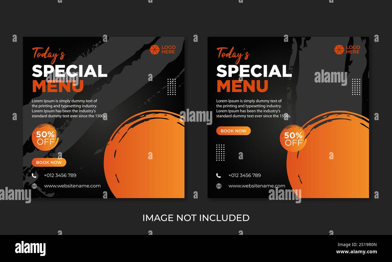 modèle de conception de publication de médias sociaux alimentaires Illustration de Vecteur