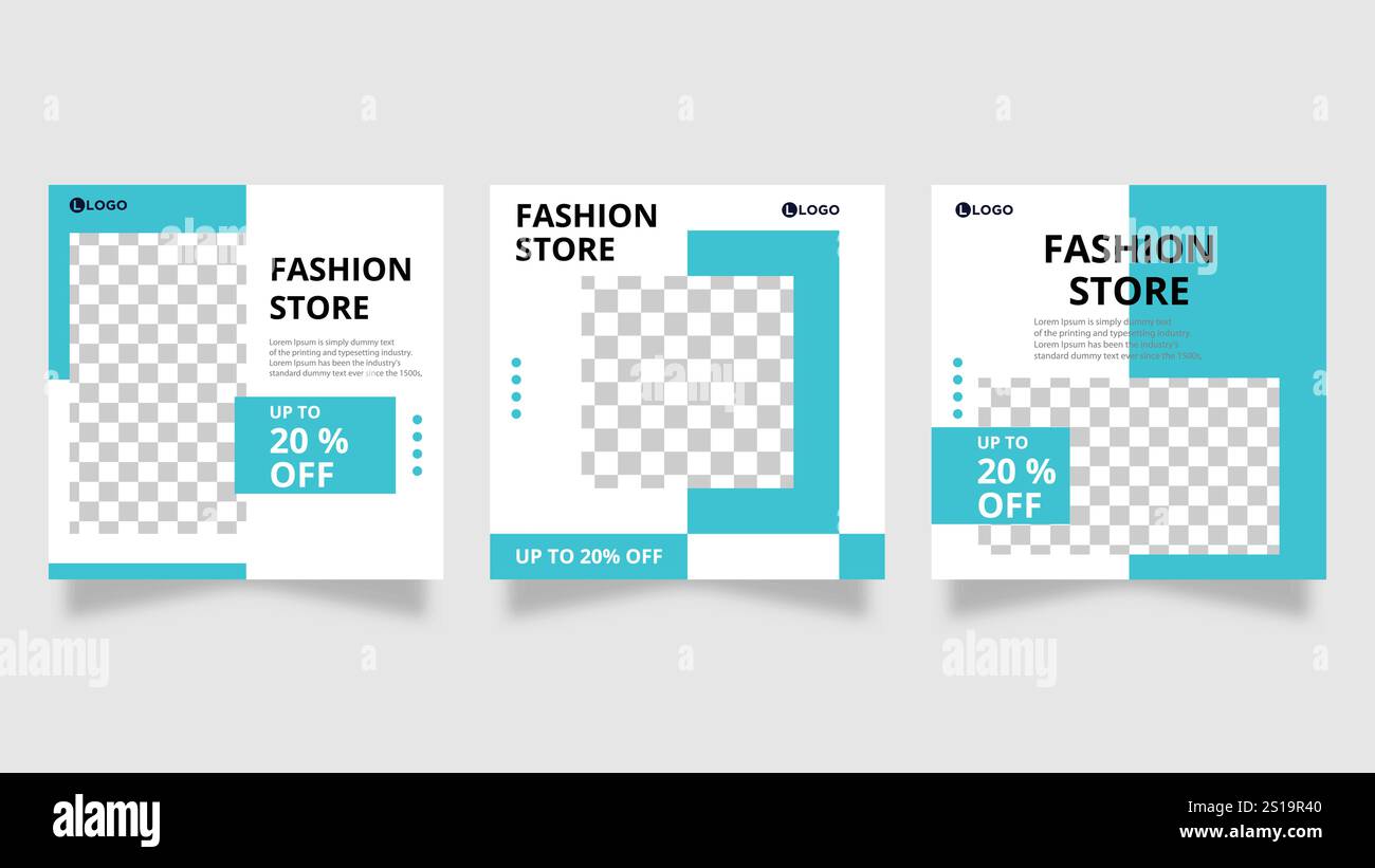 Modèle de post de vente de mode sur les réseaux sociaux Illustration de Vecteur