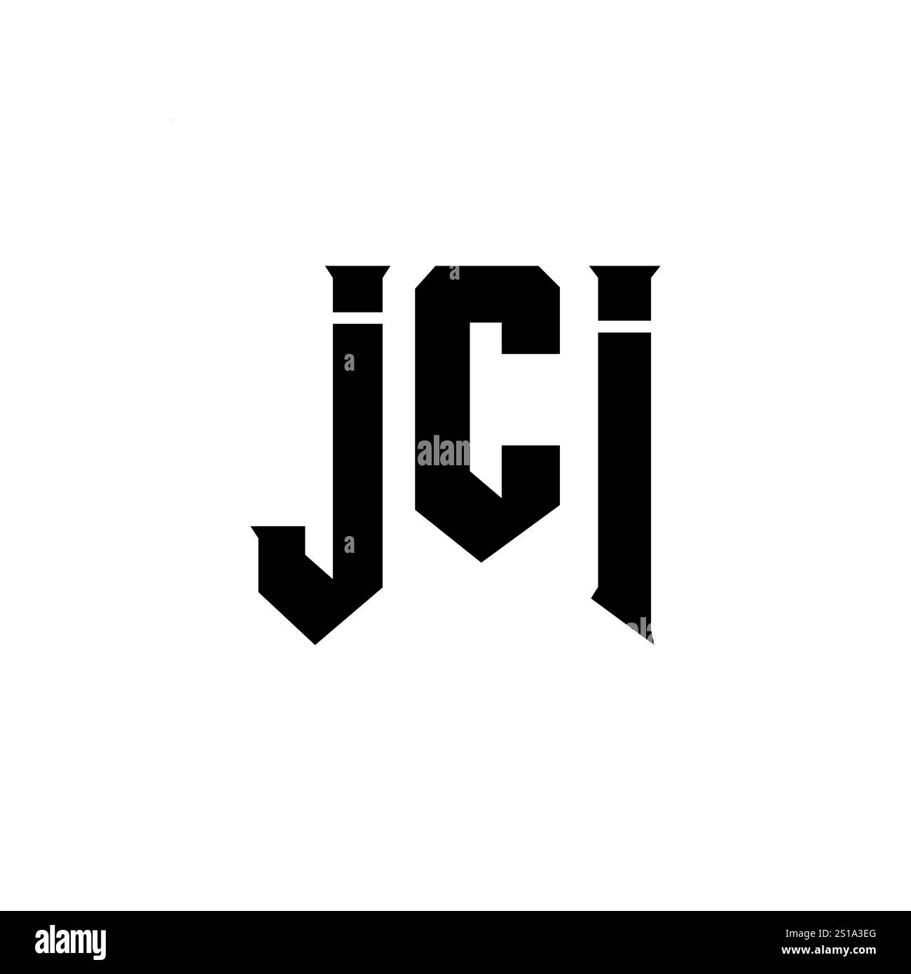 Conception de logo de lettre JCI pour la société de technologie. Logo JCI design combinaison de couleurs noir et blanc. Logo JCI, vecteur JCI, design JCI, icône JCI, JCI alph Illustration de Vecteur
