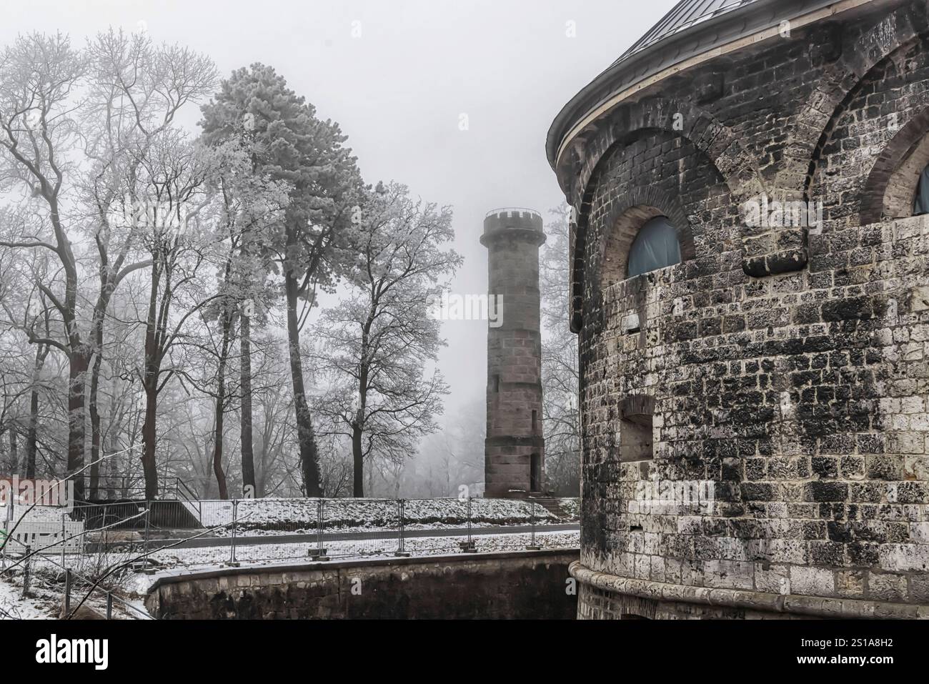 Bundesfestung Ulm. IM 19. Jahrhunderts War sie die größte millitärische Befestigungsanlage en Europe. // 30.12.2024 : Ulm, Bade-Württemberg, Deutschland *** forteresse fédérale Ulm au XIXe siècle, c'était la plus grande fortification militaire d'Europe 30 12 2024 Ulm, Bade-Württemberg, Allemagne Banque D'Images