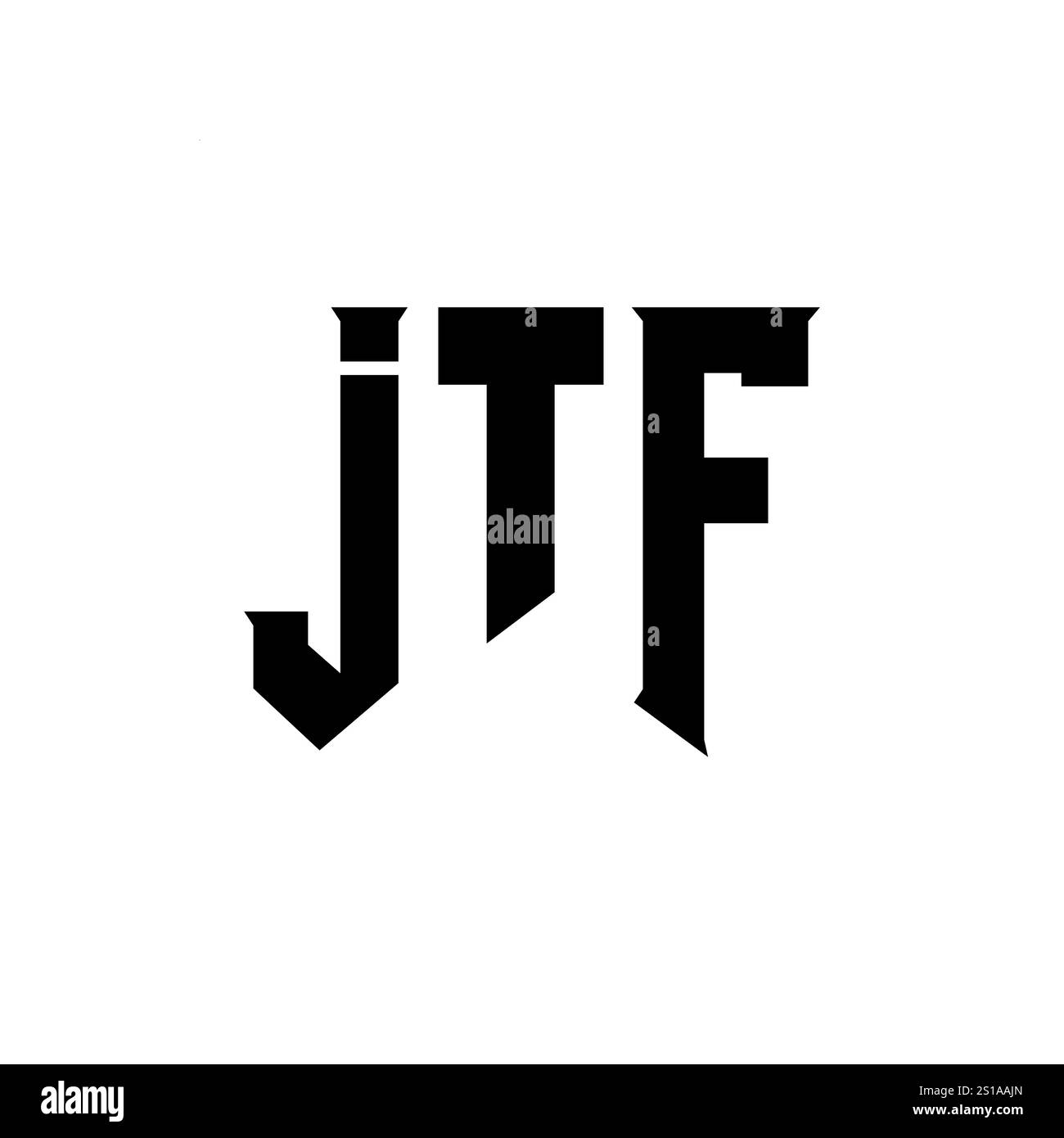 Conception de logo de lettre de JTF pour la société de technologie. Combinaison de couleurs noir et blanc de conception de logo JTF. Logo JTF, vecteur JTF, conception JTF, icône JTF, JTF alph Illustration de Vecteur