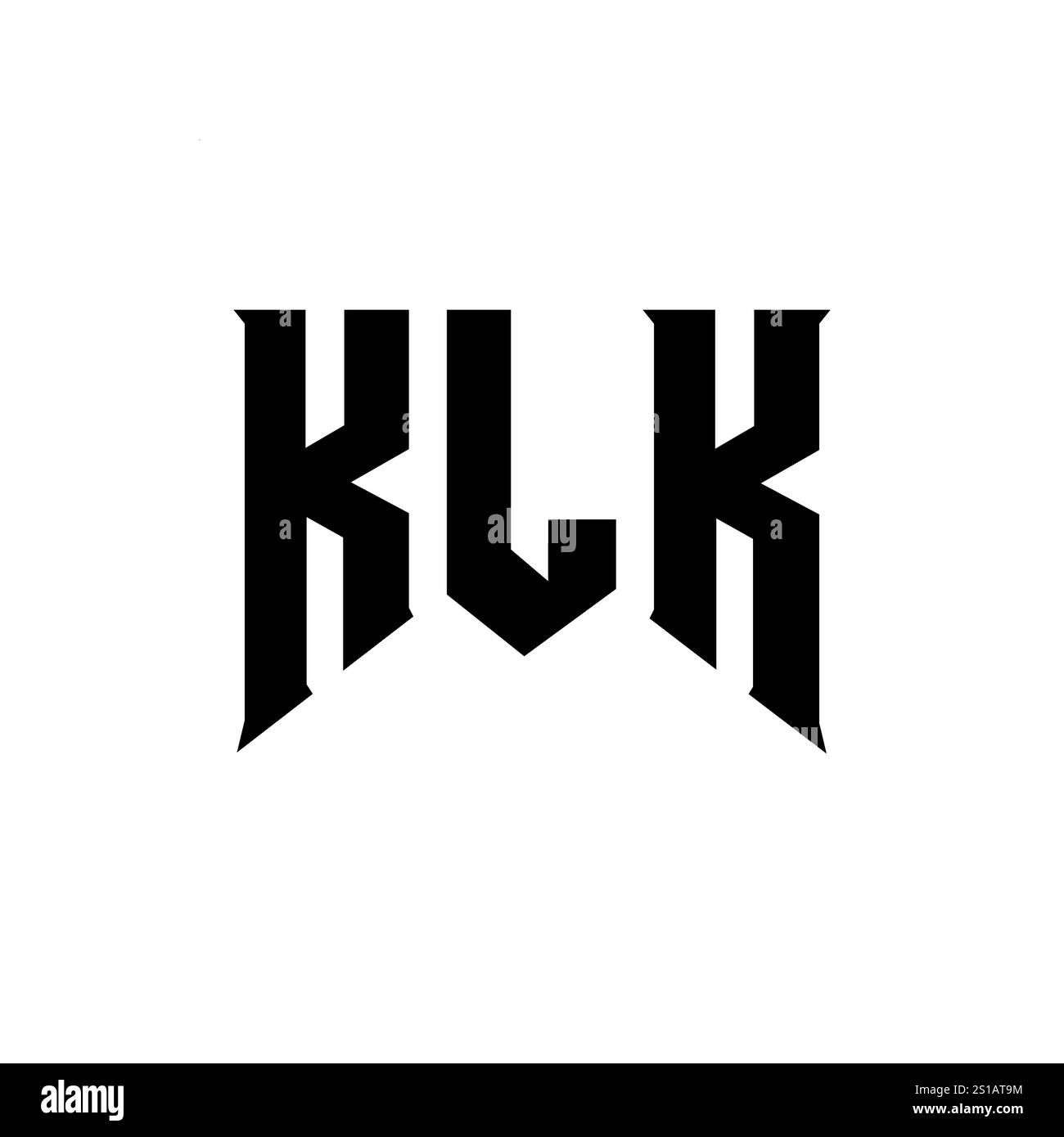 Conception de logo de lettre KLK pour la société de technologie. Combinaison de couleurs noir et blanc de conception de logo KLK. Logo KLK, vecteur KLK, design KLK, icône KLK, alph KLK Illustration de Vecteur