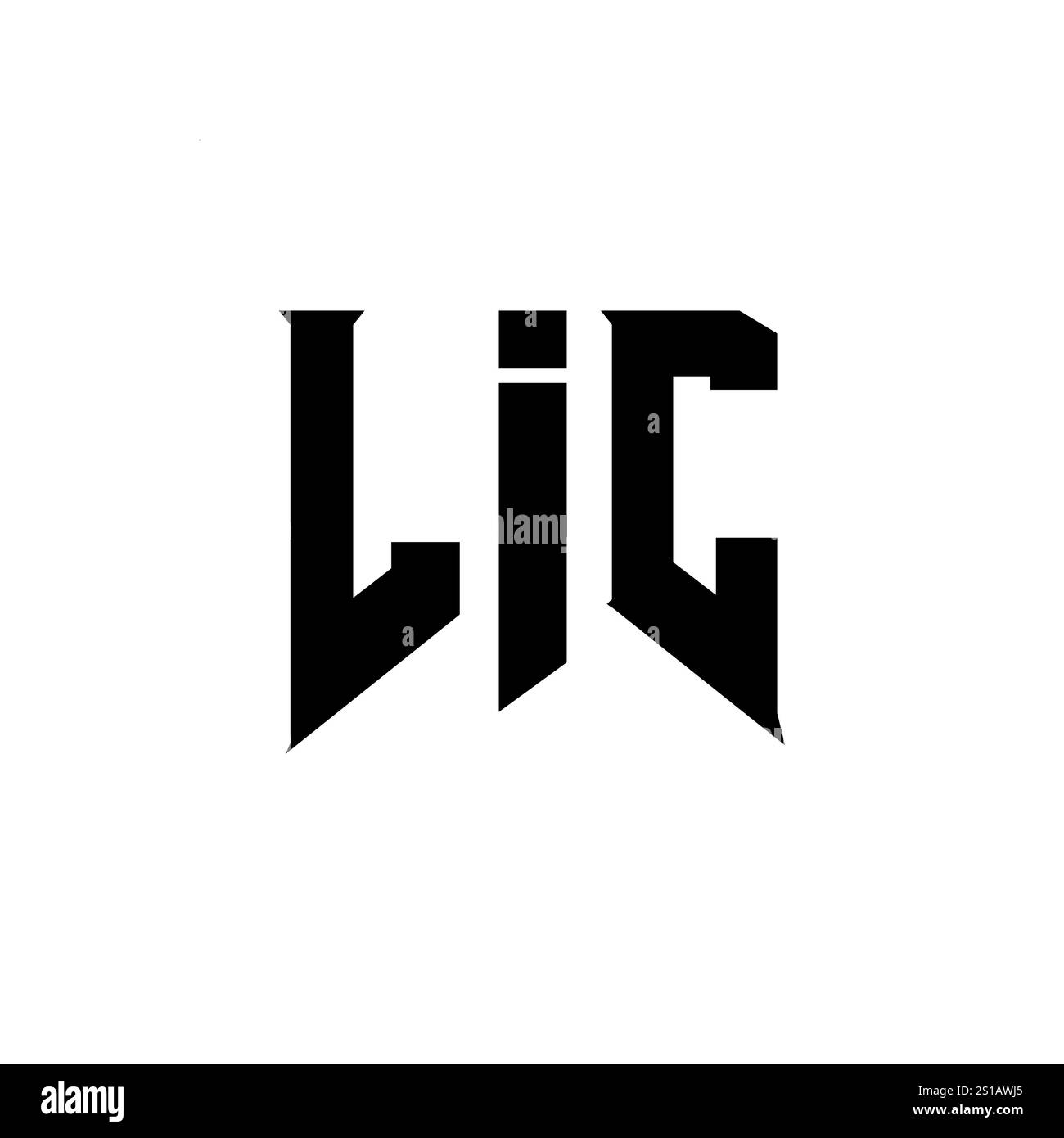 Conception de logo de lettre LIC pour la société de technologie. Combinaison de couleurs noir et blanc de conception de logo LIC. Logo LIC, vecteur LIC, conception LIC, icône LIC, alph LIC Illustration de Vecteur