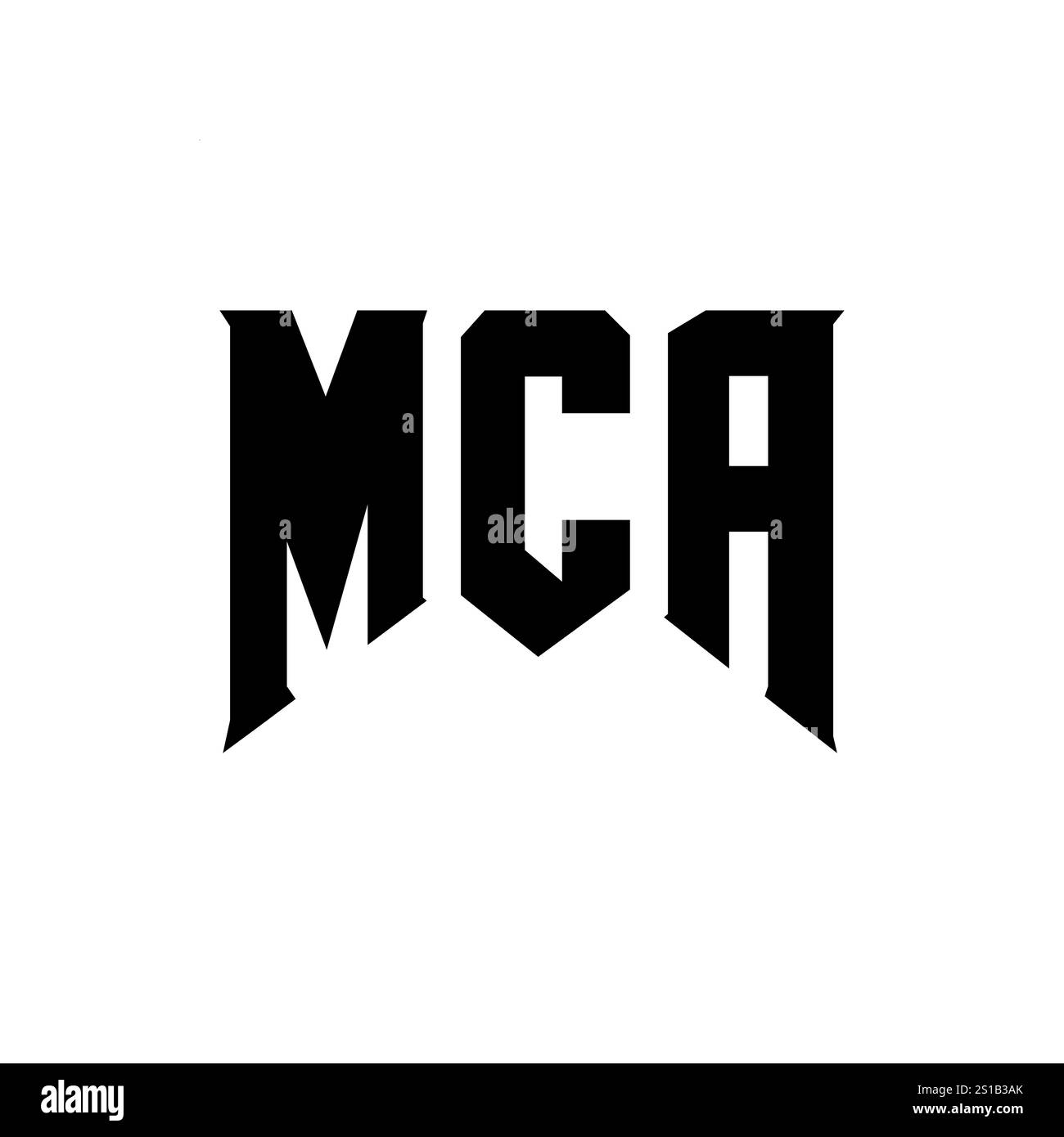 Conception de logo de lettre MCA pour la société de technologie. Combinaison de couleurs noir et blanc de conception de logo MCA. Logo MCA, vecteur MCA, conception MCA, icône MCA, alph MCA Illustration de Vecteur
