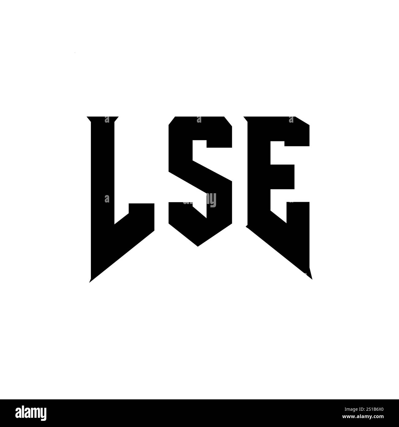 Conception de logo de lettre LSE pour la société de technologie. Logo LSE combinaison de couleurs noir et blanc. Logo LSE, vecteur LSE, design LSE, icône LSE, alph LSE Illustration de Vecteur