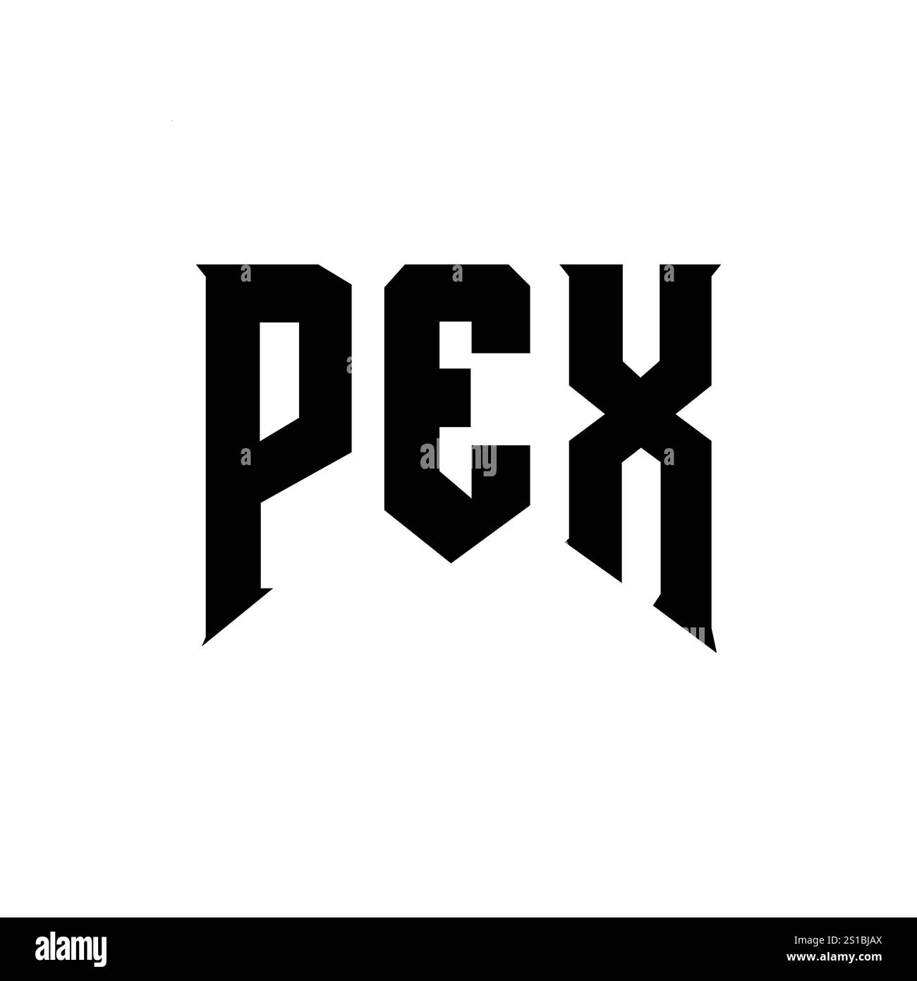 Conception de logo de lettre PEX pour la société de technologie. Combinaison de couleurs noir et blanc de conception de logo PEX. Logo PEX, vecteur PEX, design PEX, icône PEX, alph PEX Illustration de Vecteur