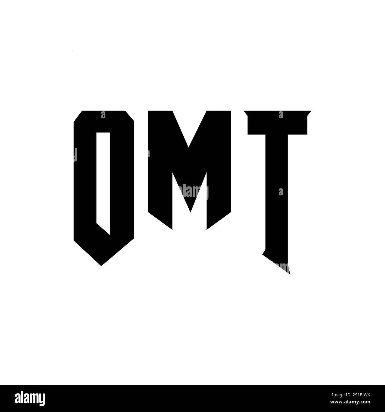 Conception de logo de lettre OMT pour la société de technologie. Combinaison de couleurs noir et blanc de conception de logo OMT. Logo OMT, vecteur OMT, conception OMT, icône OMT, OMT alph Illustration de Vecteur
