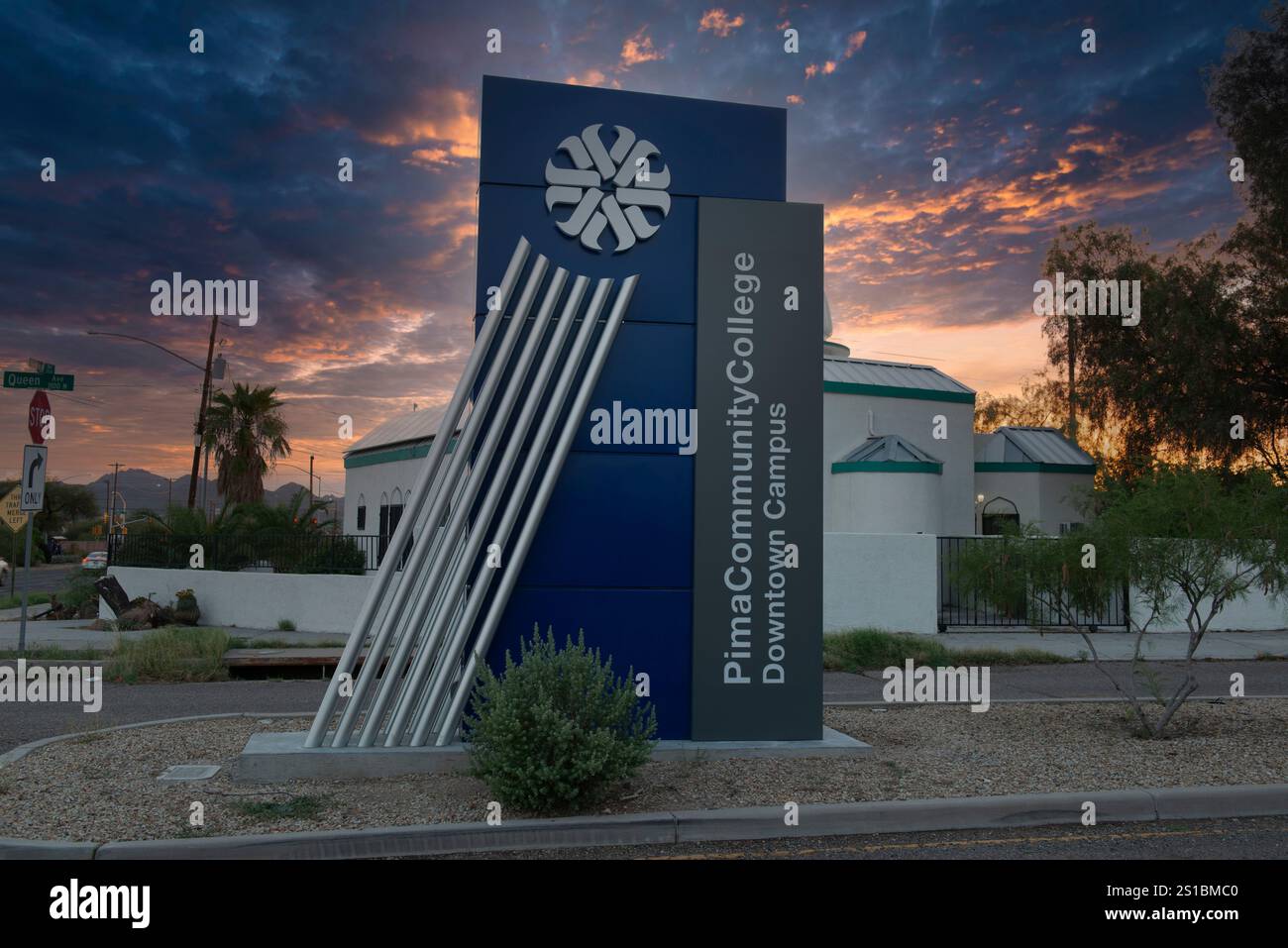 Pima Community College, campus du centre-ville, panneau Tucson Arizona Banque D'Images