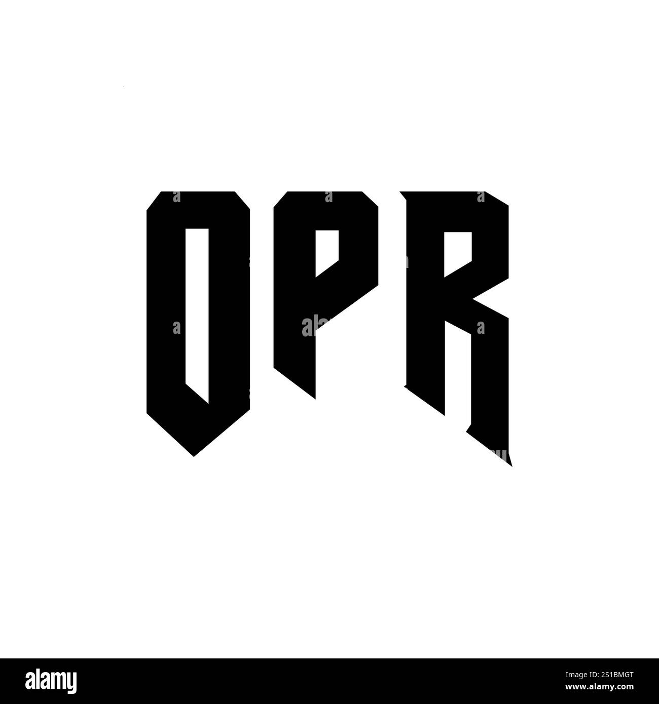 Conception de logo de lettre d'OPR pour la société de technologie. Combinaison de couleurs noir et blanc de conception de logo OPR. Logo OPR, vecteur OPR, conception OPR, icône OPR, alph OPR Illustration de Vecteur