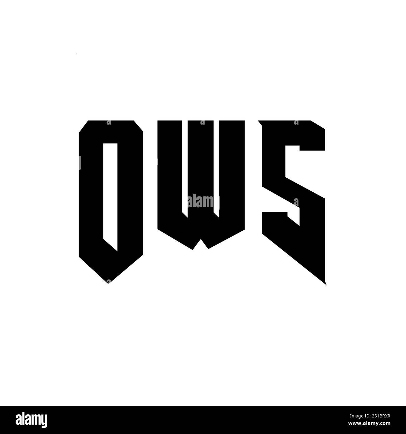 Conception de logo de lettre OWS pour la société de technologie. Combinaison de couleurs noir et blanc de conception de logo OWS. Logo OWS, vecteur OWS, conception OWS, icône OWS, OWS alph Illustration de Vecteur