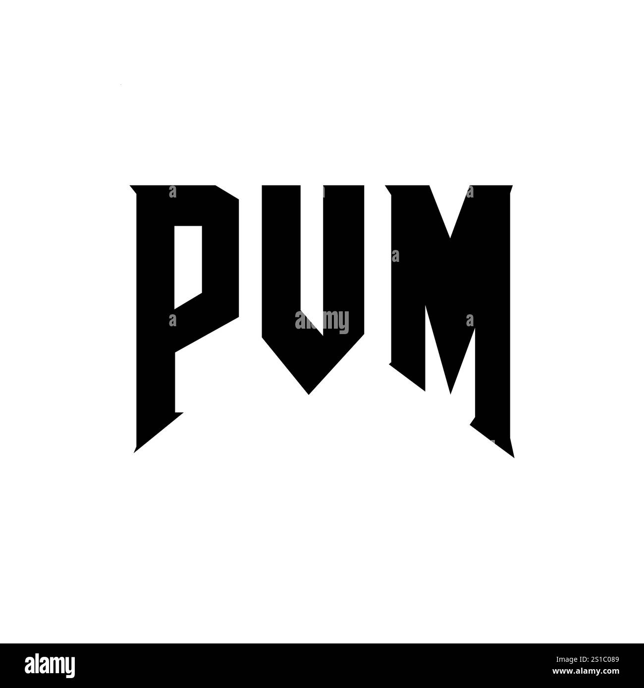 Conception de logo de lettre de PVM pour la société de technologie. Logo PVM combinaison de couleurs noir et blanc. Logo PVM, vecteur PVM, conception PVM, icône PVM, PVM alph Illustration de Vecteur