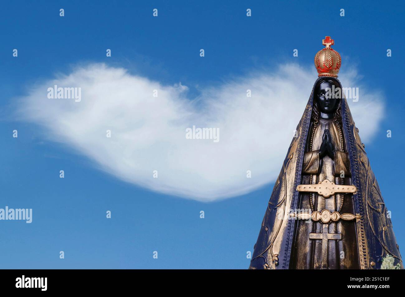 Statue de l'image de notre-Dame d'Aparecida, Nossa Senhora Aparecida Banque D'Images