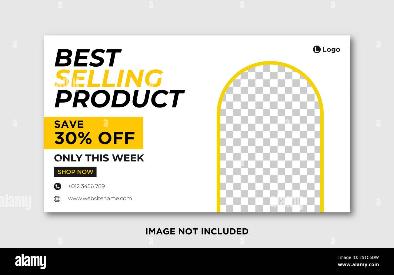 Vente de meubles pour publication de médias sociaux et modèle de bannière Web, modèle de publication de médias sociaux modifiable, templa de bannière de médias sociaux de promotion de meubles Illustration de Vecteur