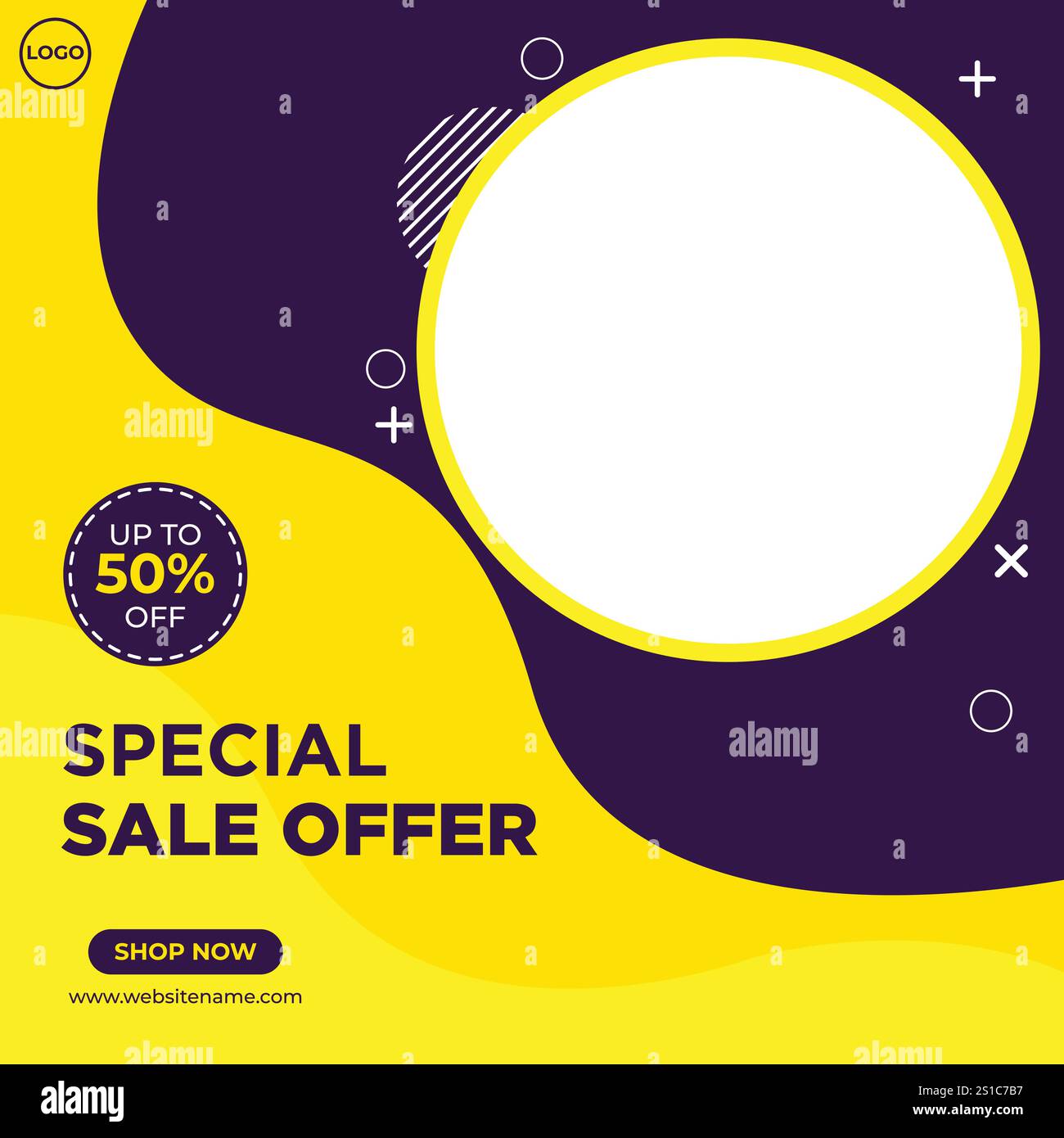 Modèle Web de bannière sociale de vente de mode Illustration de Vecteur