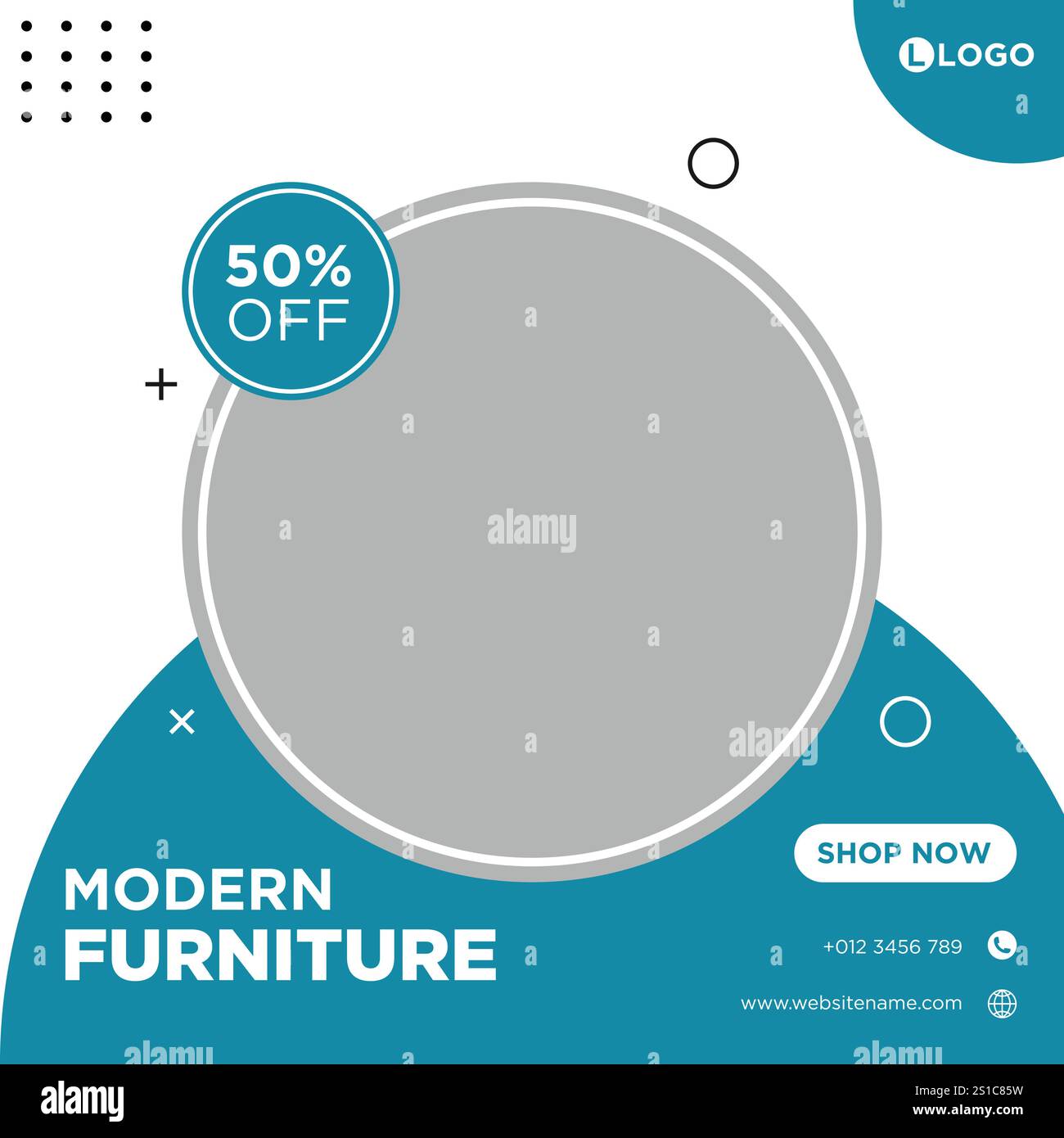 Modèle de bannière de médias sociaux de vente de meubles Illustration de Vecteur