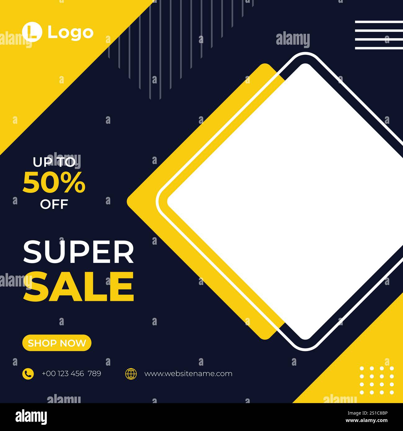 Modèle de publication ou de bannière de médias sociaux de vente Illustration de Vecteur