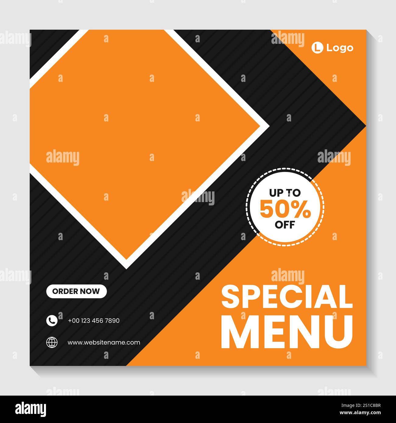 Modèle de conception de publication de médias sociaux alimentaires vecteur Premium Illustration de Vecteur