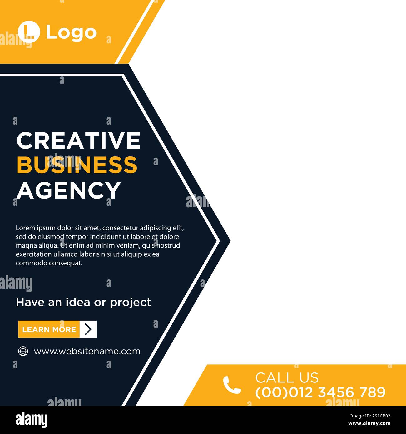 Modèle de bannière de publication de médias sociaux d'agence de marketing numérique Illustration de Vecteur