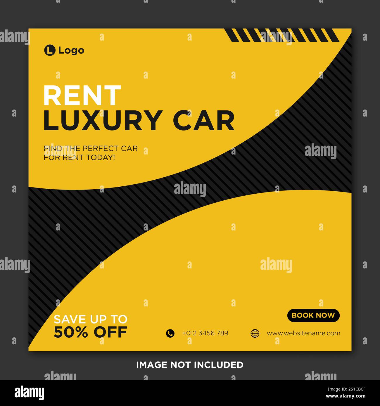 Modèle de bannière de médias sociaux de location de voiture Illustration de Vecteur