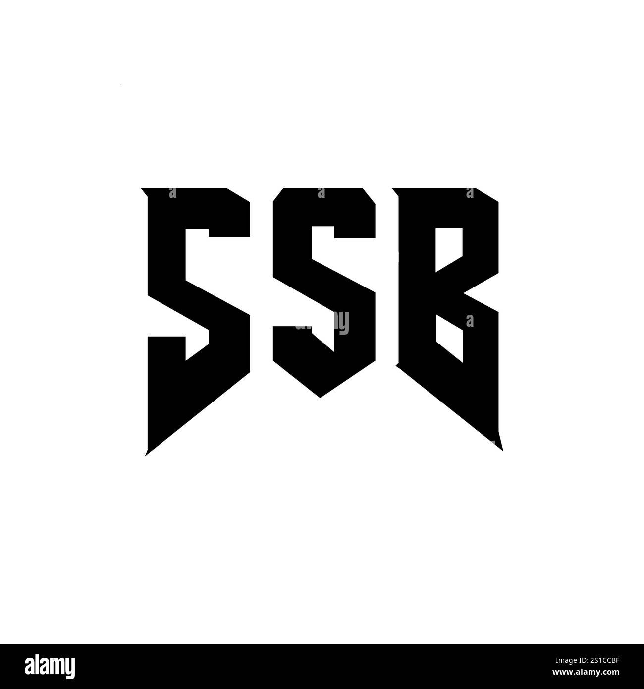 Conception de logo de lettre SSB pour la société de technologie. Combinaison de couleurs noir et blanc de conception de logo SSB. Logo SSB, vecteur SSB, conception SSB, icône SSB, SSB alph Illustration de Vecteur