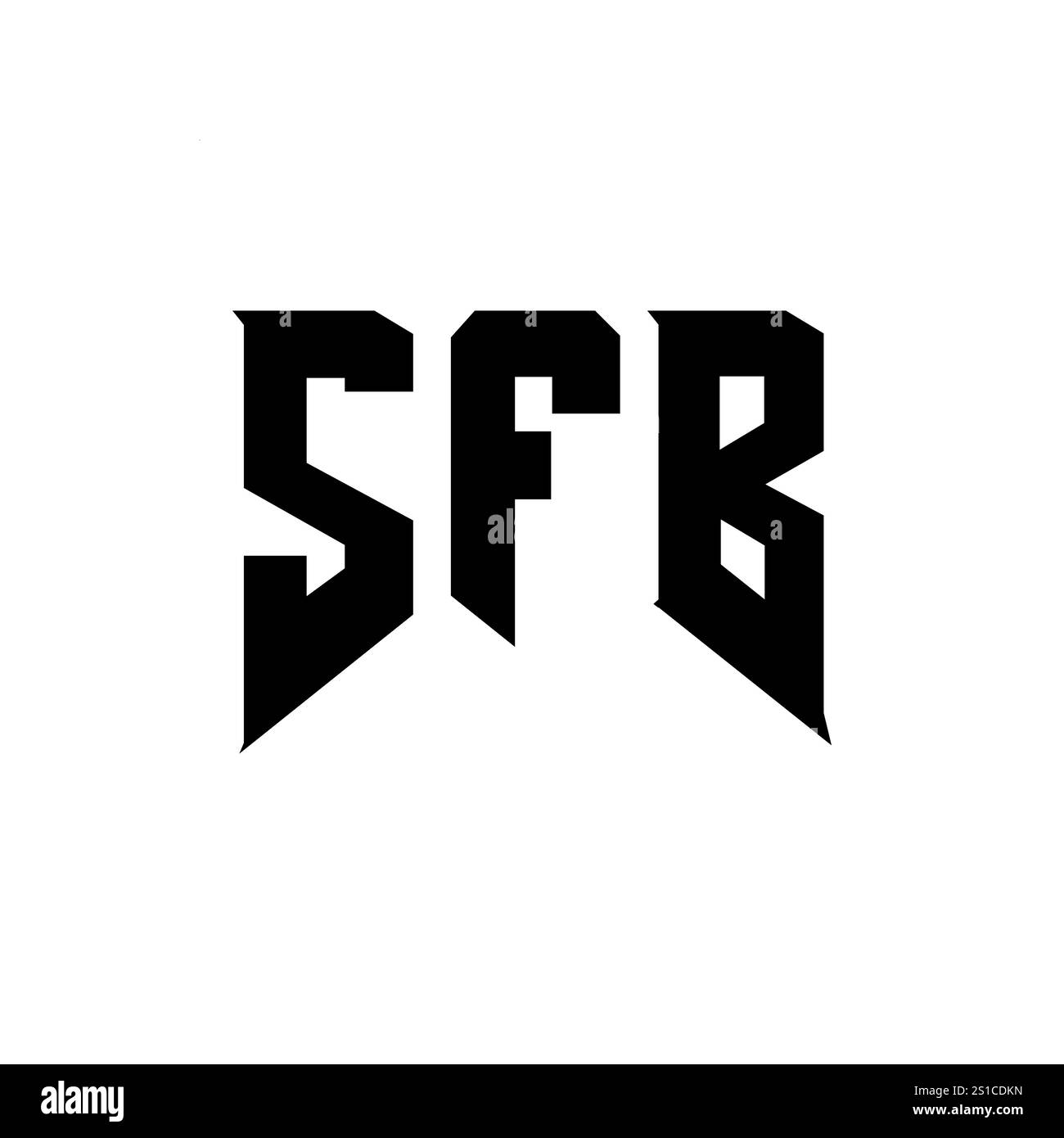 Conception de logo de lettre SFB pour la société de technologie. Combinaison de couleurs noir et blanc de conception de logo SFB. Logo SFB, vecteur SFB, conception SFB, icône SFB, SFB alph Illustration de Vecteur