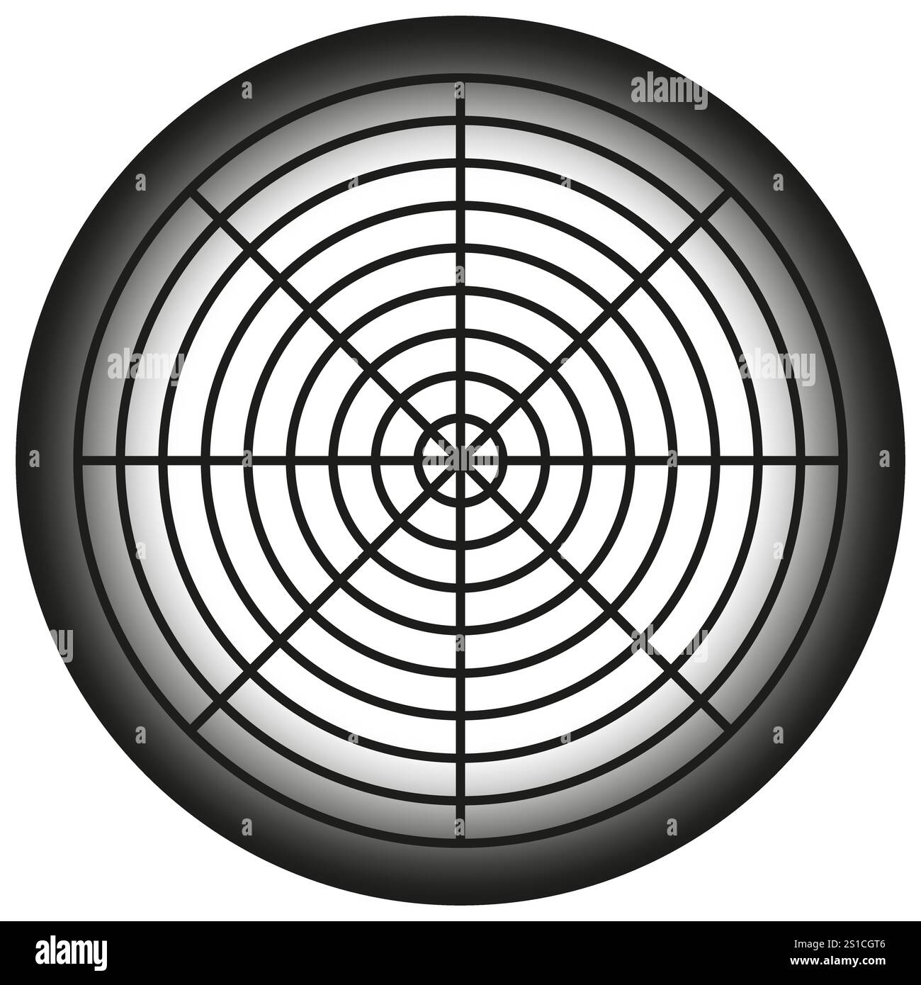 Graphique cible noir. Illustration de l'anneau concentrique. Conception de cercles de précision. Icône vectorielle. Illustration de Vecteur