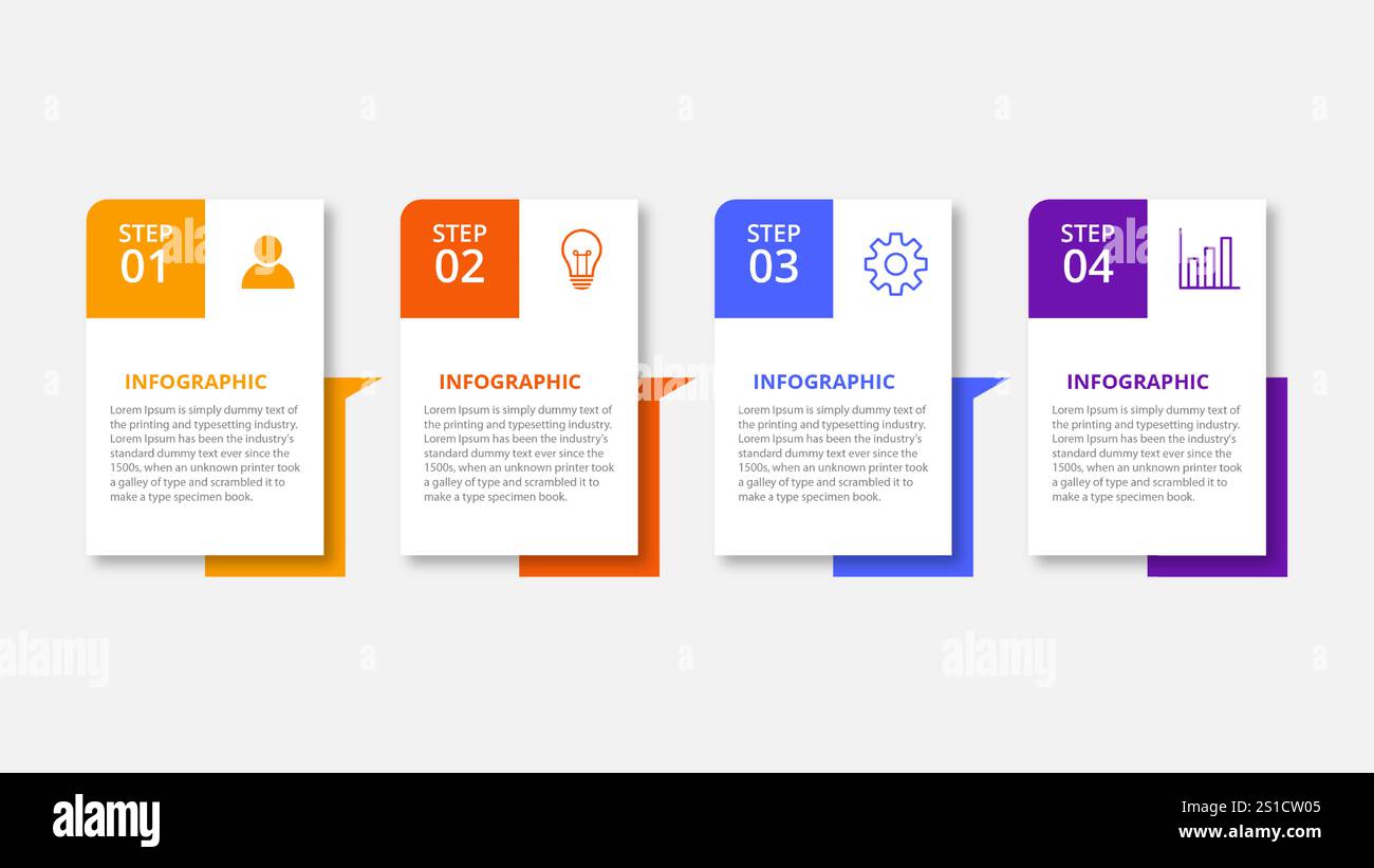 Modèle infographique d'entreprise de présentation avec 4 options Illustration de Vecteur