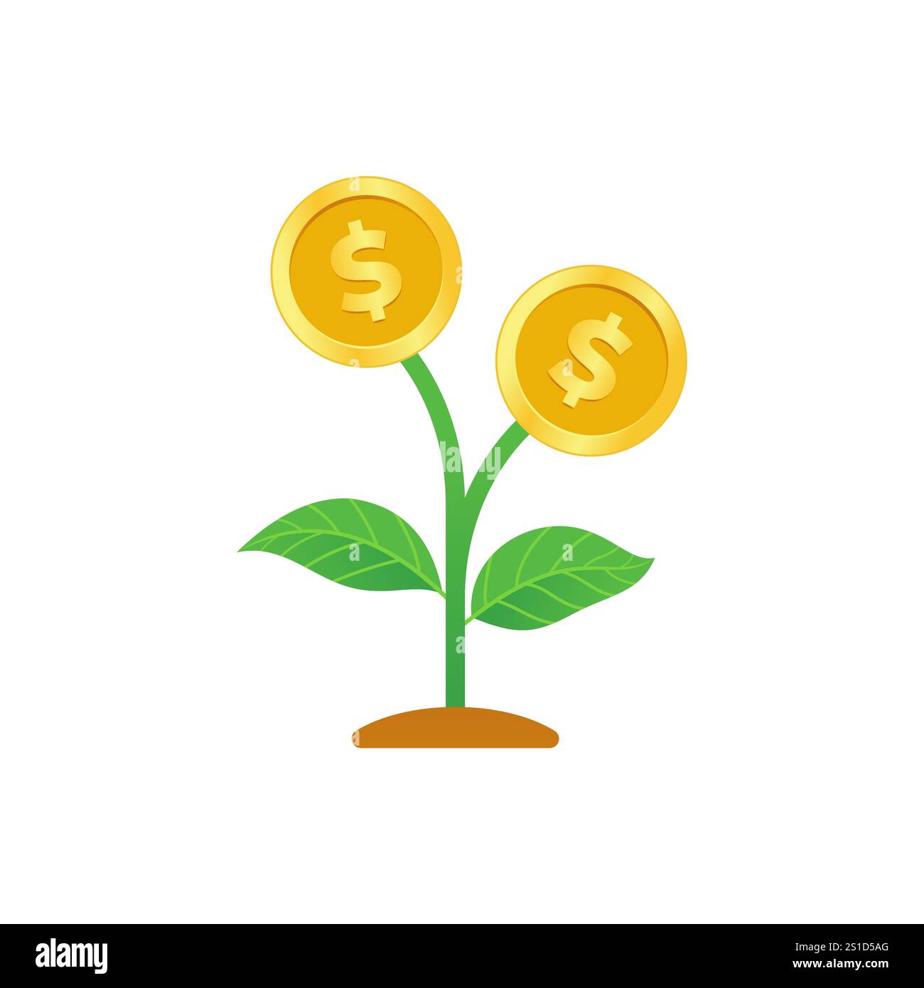 illustration de l'arbre dollar Illustration de Vecteur