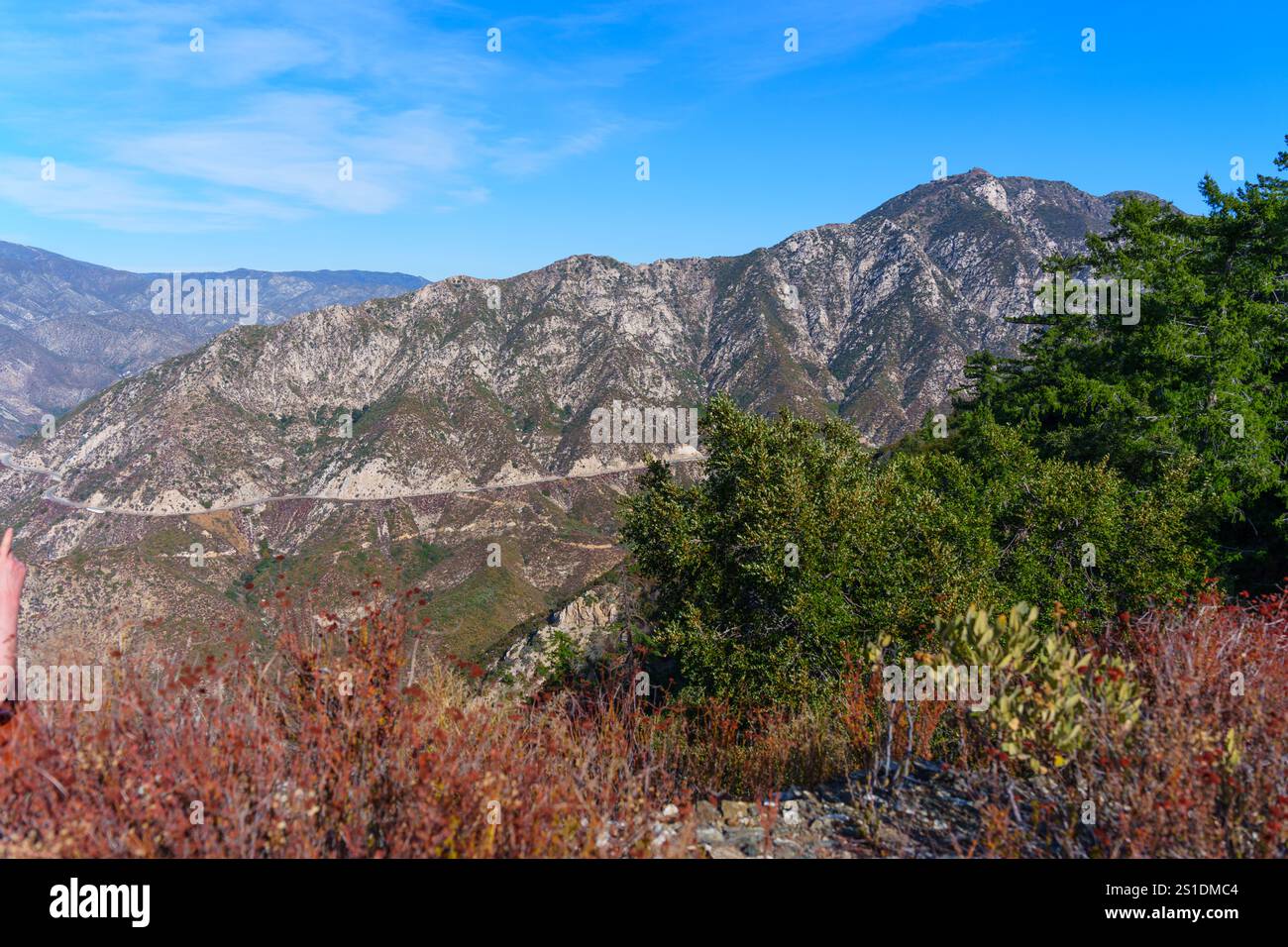 Vaste paysage de montagne dans la forêt nationale d'Angeles, Palmdale. Banque D'Images