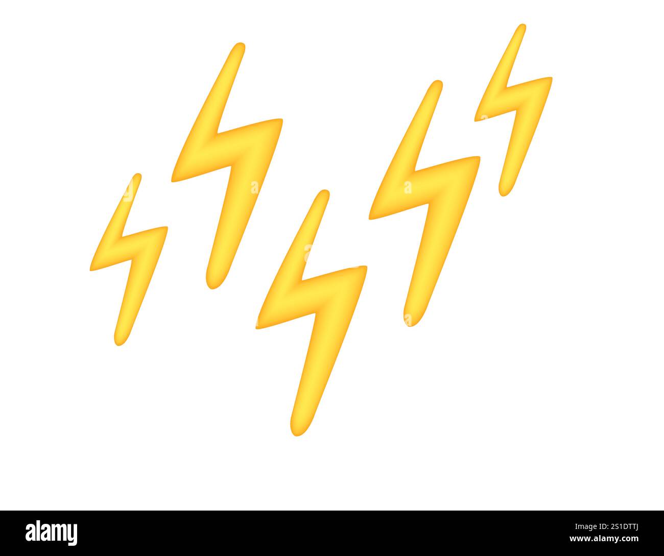 Ensemble de boulons de foudre audacieux en jaune, symbolisant la puissance ou le temps orageux. Idéal pour les thèmes énergétiques, les applications météo ou les visuels dynamiques. Illustration vectorielle Illustration de Vecteur