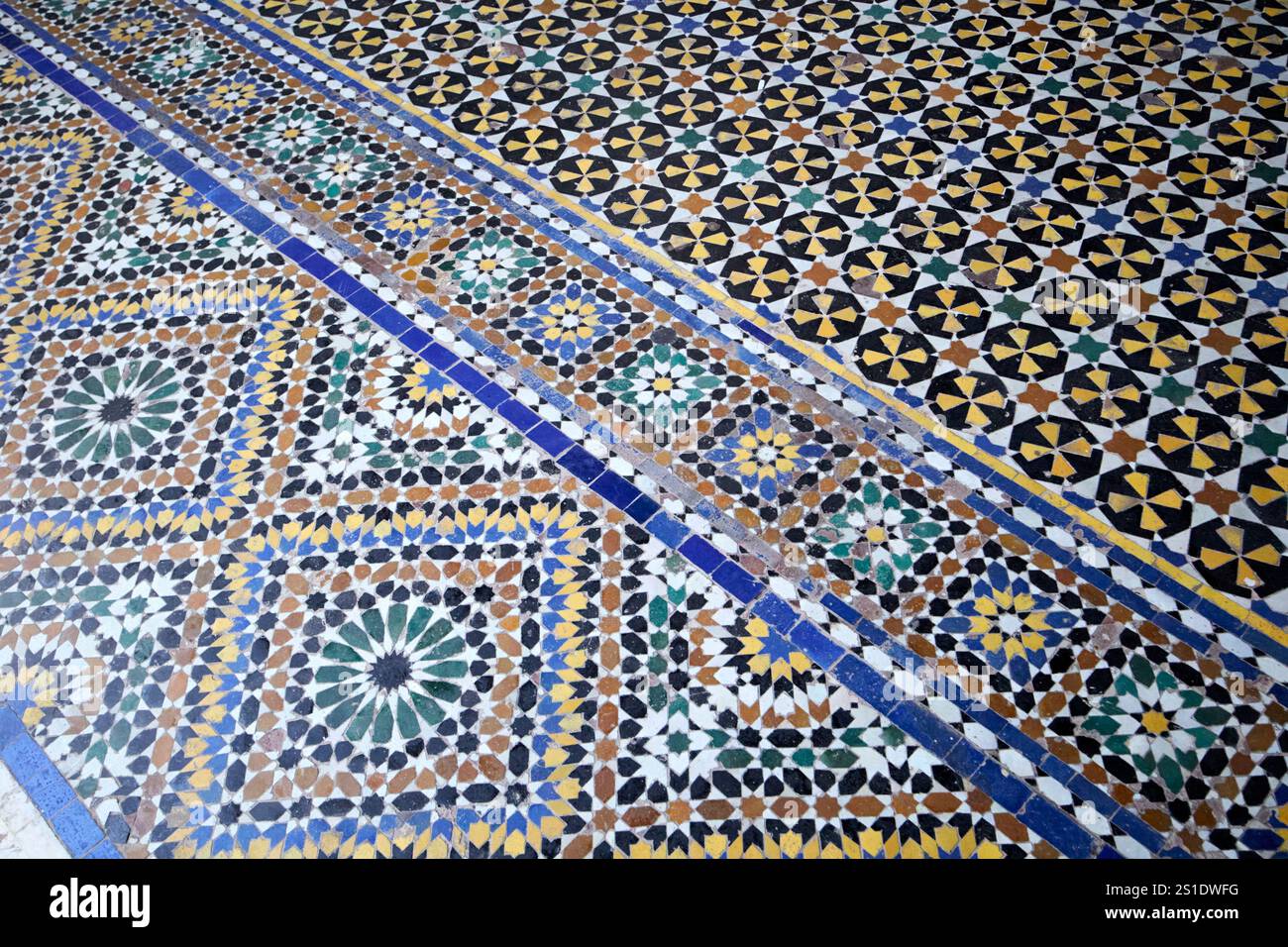 mosaïque arabe marocain design islamique dar el bacha musée marrakech, maroc Banque D'Images