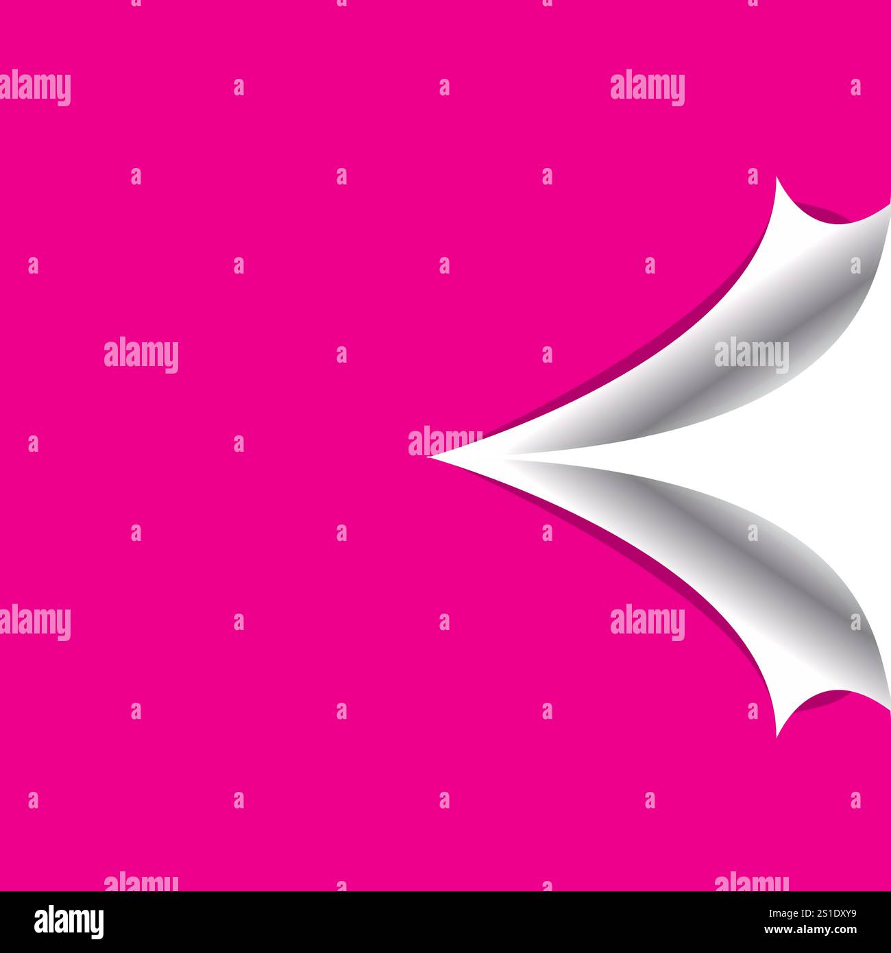 Déchiré au milieu et recourbé page de couleur rose Illustration de Vecteur