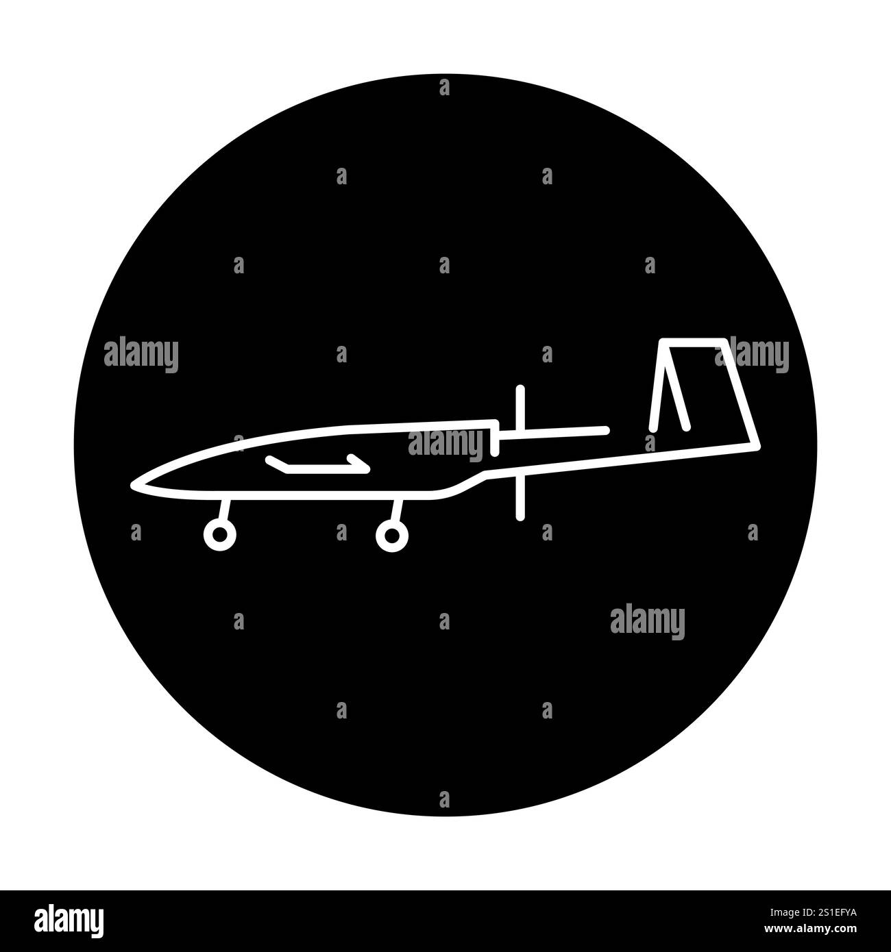 Icône de couleur de ligne Bayraktar TB2 (Turquie). Frappe drone. Signez pour la page Web, l'application mobile, le bouton, le logo. Bouton isolé de vecteur. Contour modifiable. Illustration de Vecteur