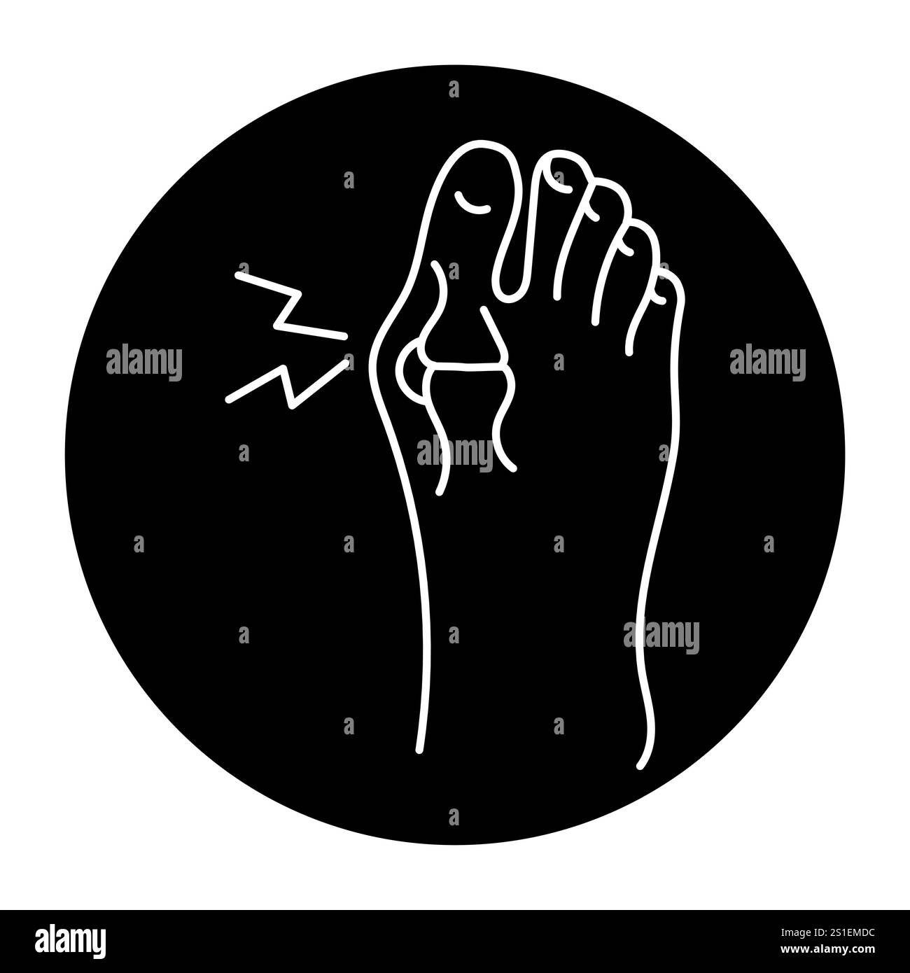 Icône de ligne de couleur de rhumatisme psoriasique. Maladies auto-immunes. Elément isolé par vecteur. Contour modifiable. Illustration de Vecteur