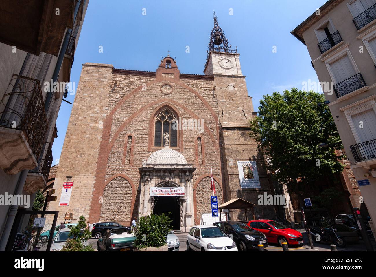 Cathédrale Saint Jean Baptiste, Perpignan, France. Banque D'Images Cathédrale Saint Jean Baptiste, Perpignan, France. Banque D'Images