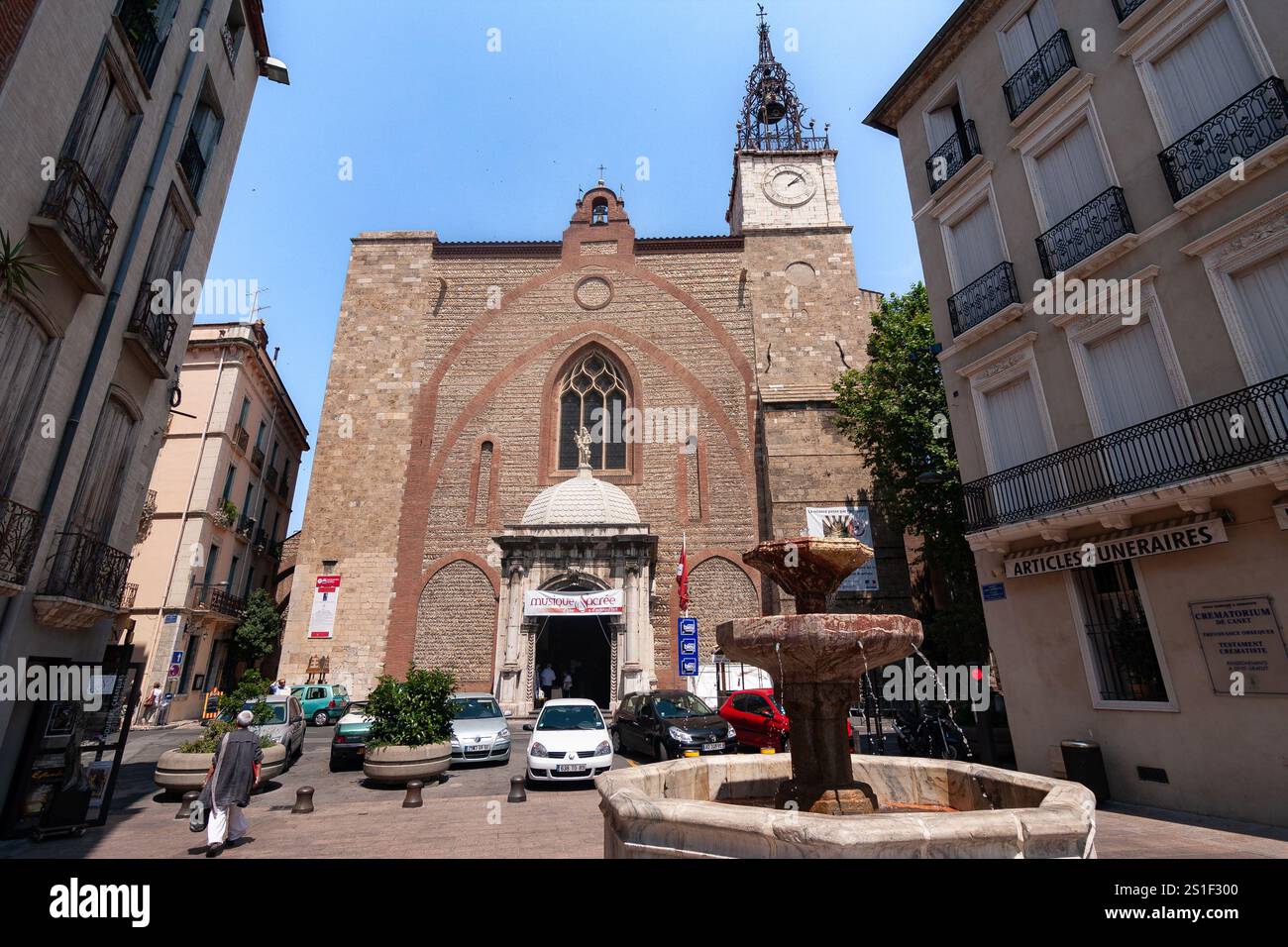 Cathédrale Saint Jean Baptiste, Perpignan, France. Banque D'Images Cathédrale Saint Jean Baptiste, Perpignan, France. Banque D'Images